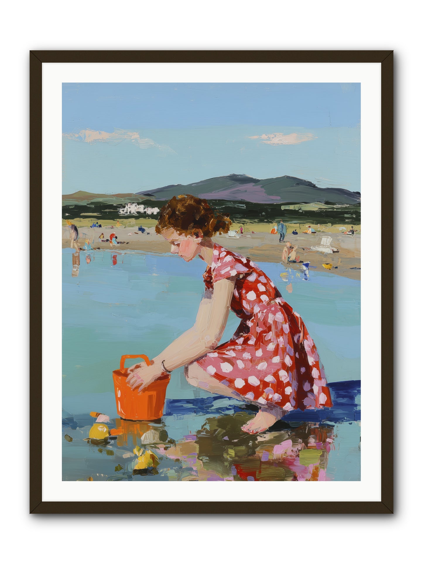 Sandcastle Dreams -- Framed Print - Black 30x40