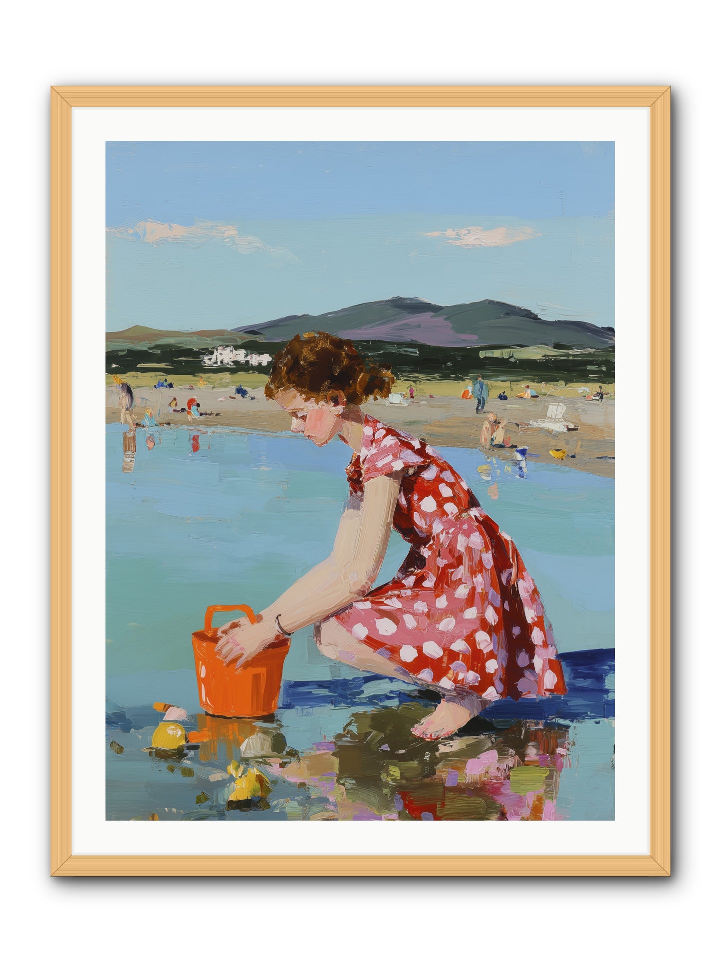 Sandcastle Dreams -- Framed Print - Natural 30x40