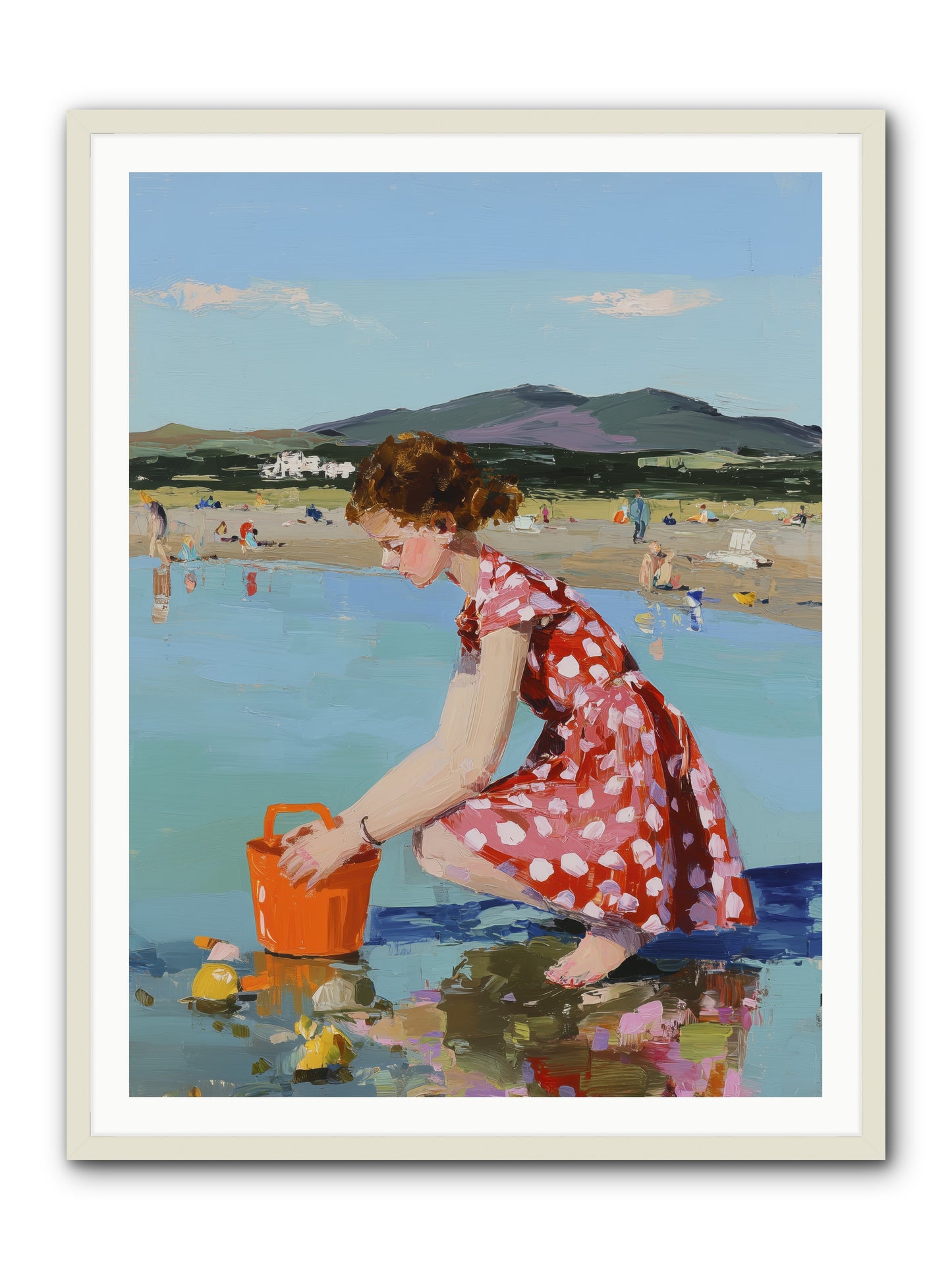Sandcastle Dreams -- Framed Print - White 36x48