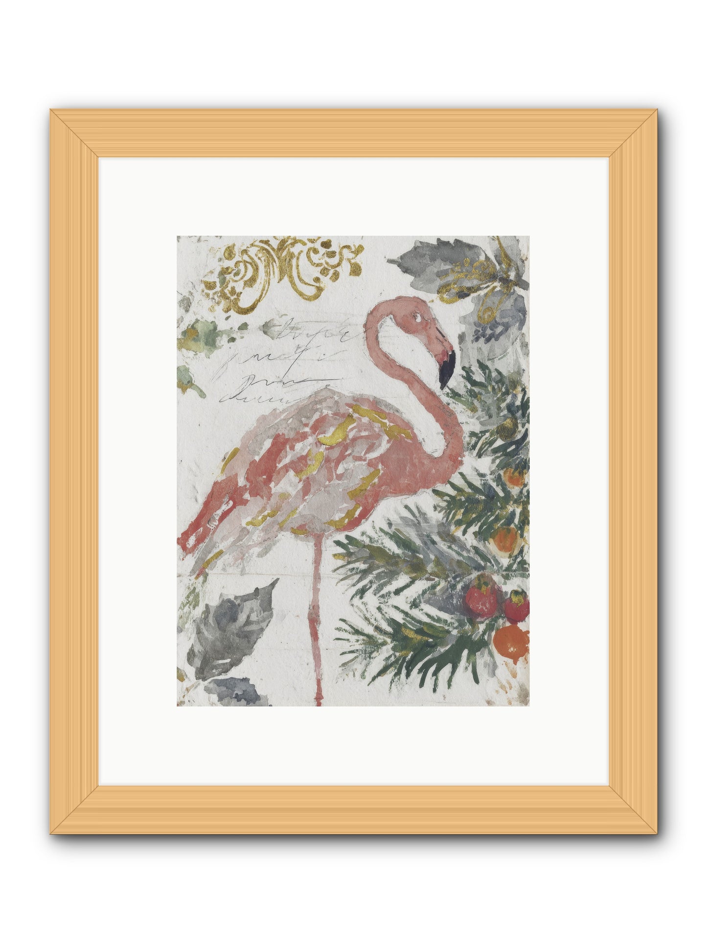 Sandcastle Snowflakes -- Framed Print - Natural 9x12