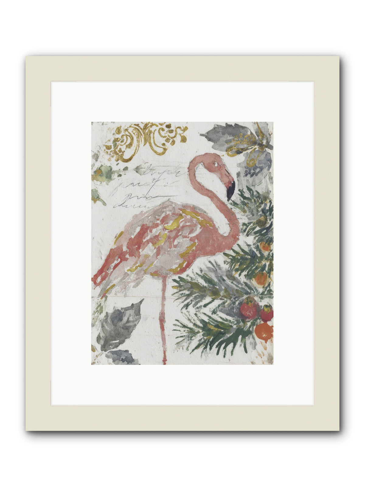 Sandcastle Snowflakes -- Framed Print - White 9x12