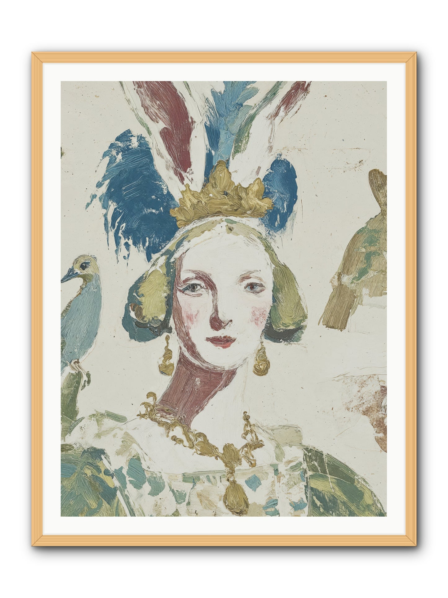 Sapphire Doesn't Apologize -- Framed Print - Natural 36x48