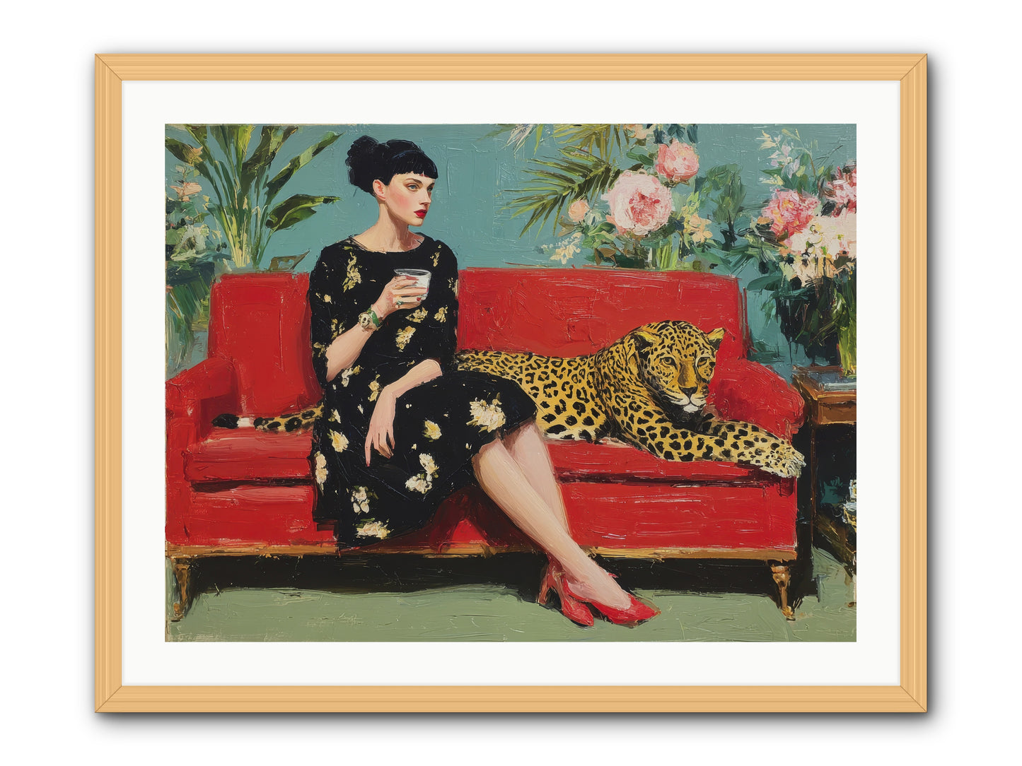 Sapphire Exchange-REZ -- Framed Print - Natural 32x24