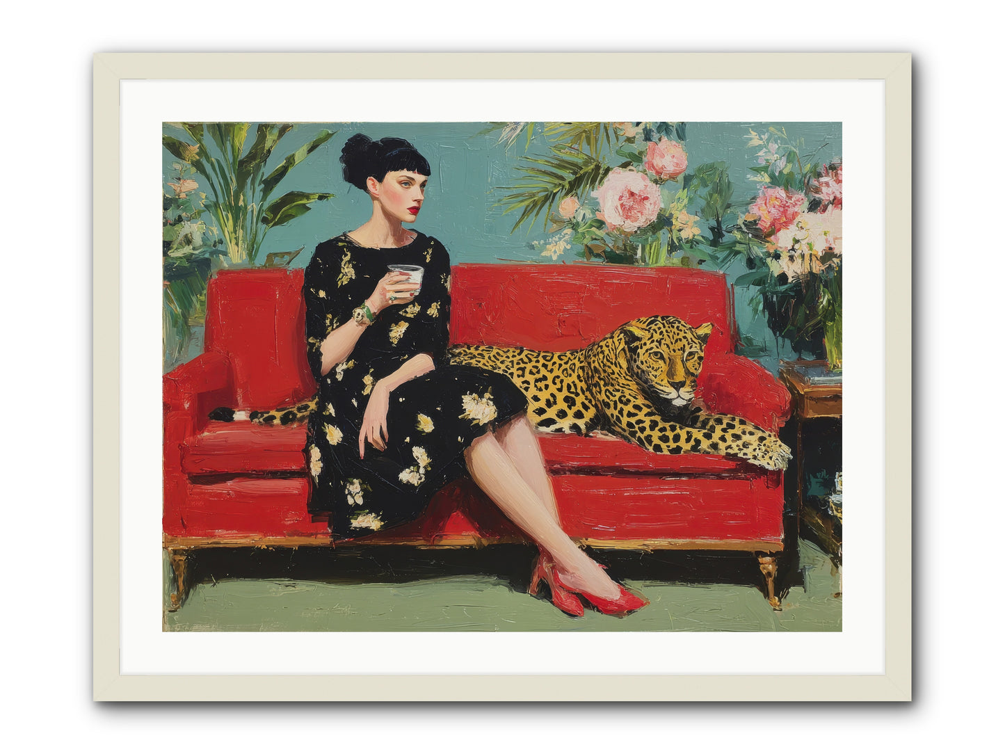 Sapphire Exchange-REZ -- Framed Print - White 32x24