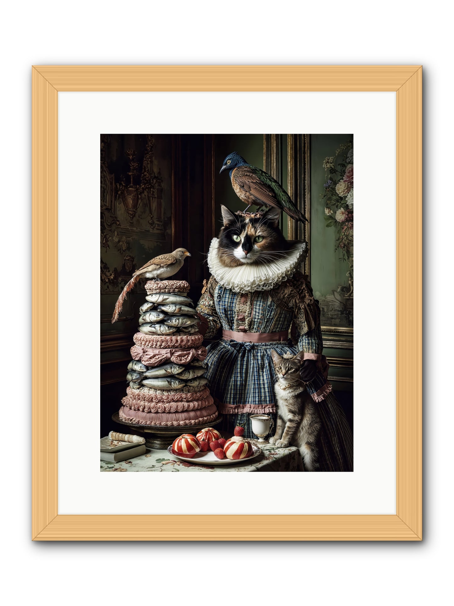 Sardine & Silk Patisserie-REZ -- Framed Print - Natural 12x16