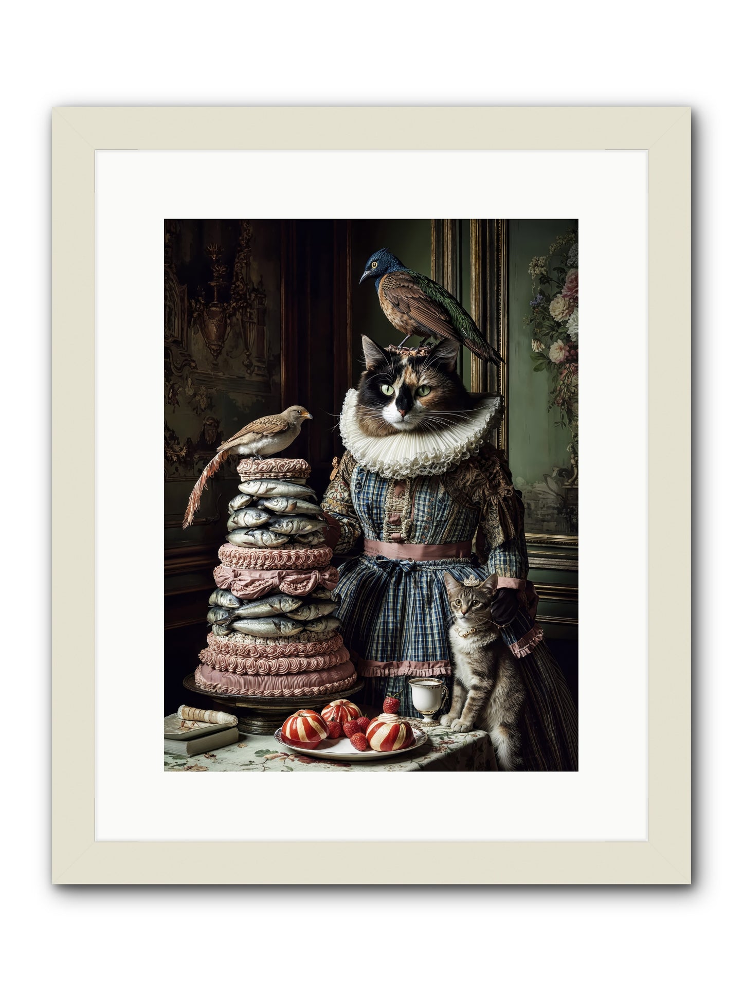 Sardine & Silk Patisserie-REZ -- Framed Print - White 12x16