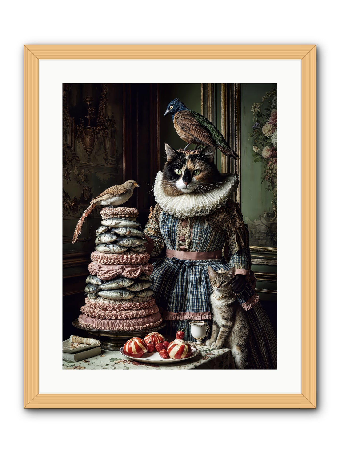 Sardine & Silk Patisserie-REZ -- Framed Print - Natural 18x24