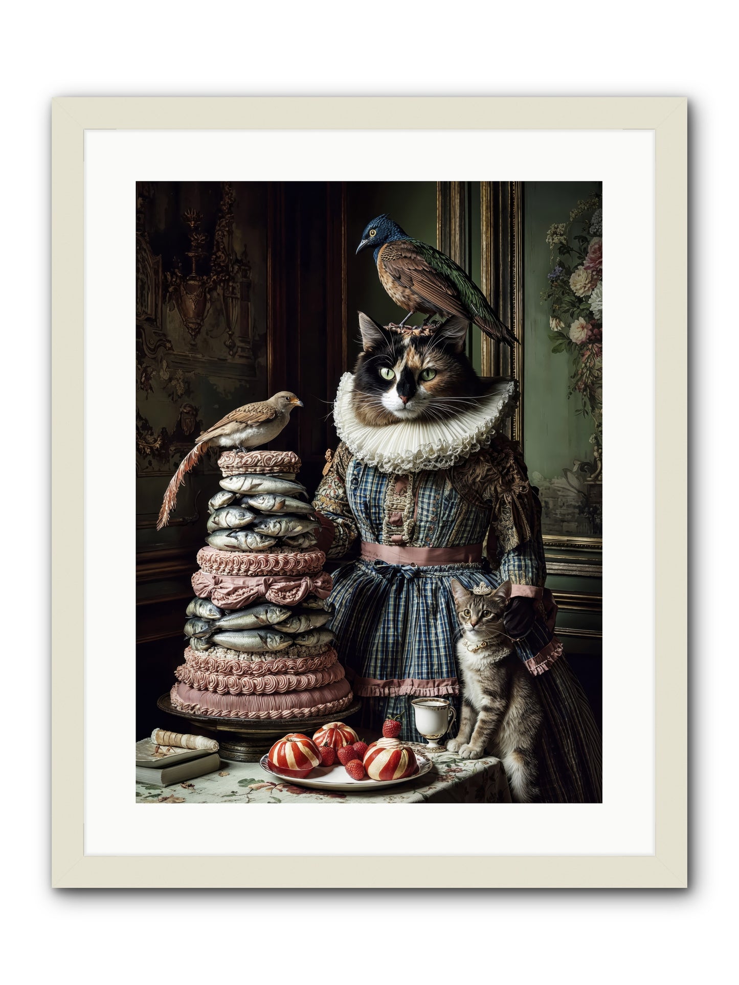 Sardine & Silk Patisserie-REZ -- Framed Print - White 18x24