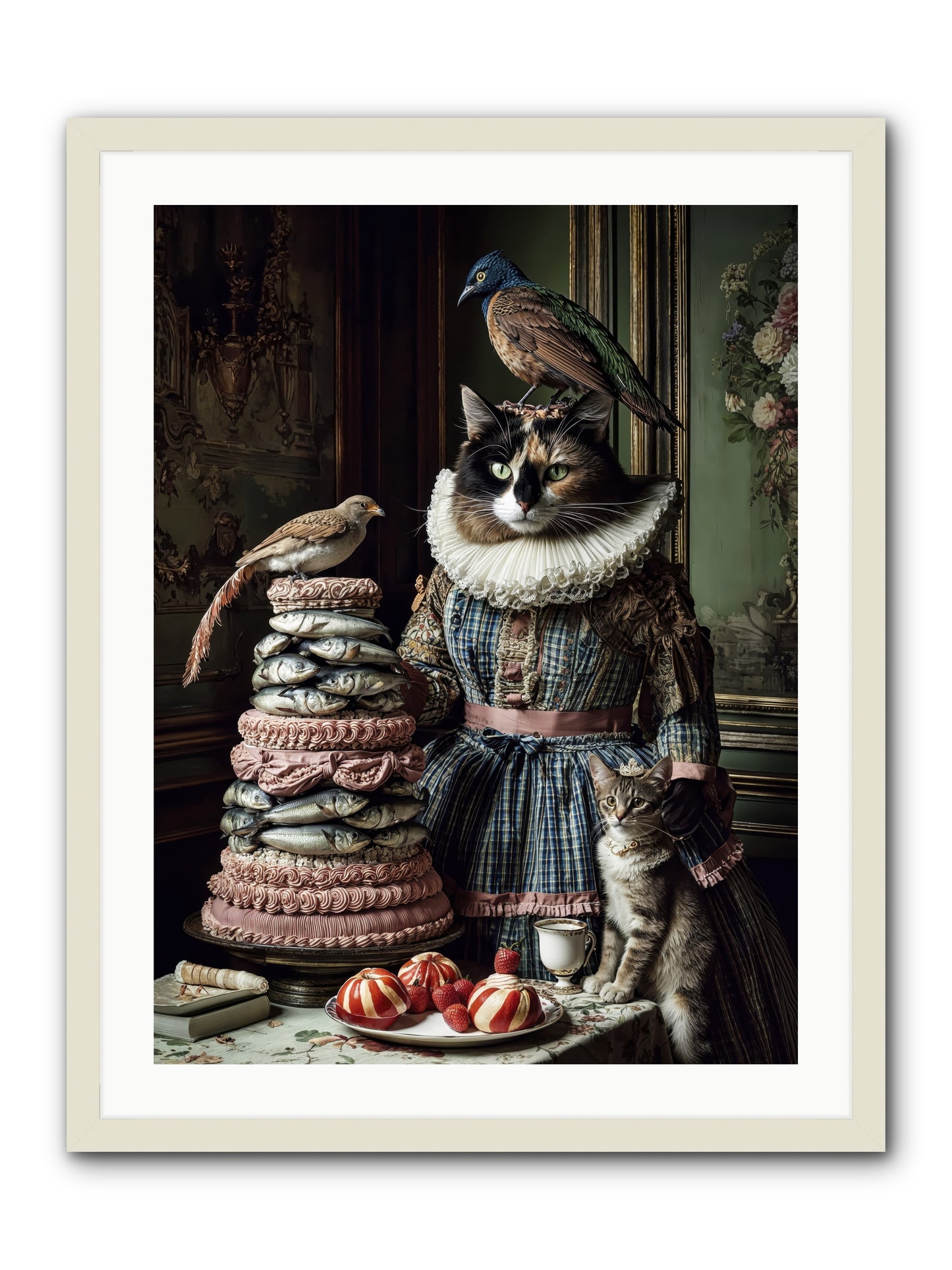 Sardine & Silk Patisserie-REZ -- Framed Print - White 24x32