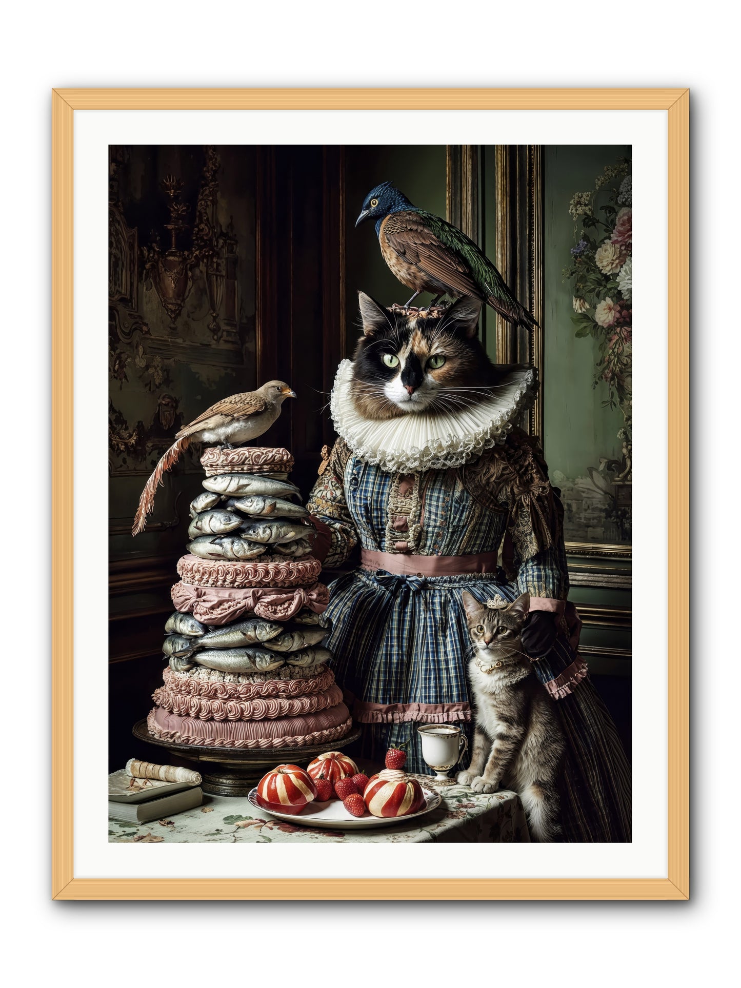 Sardine & Silk Patisserie-REZ -- Framed Print - Natural 30x40