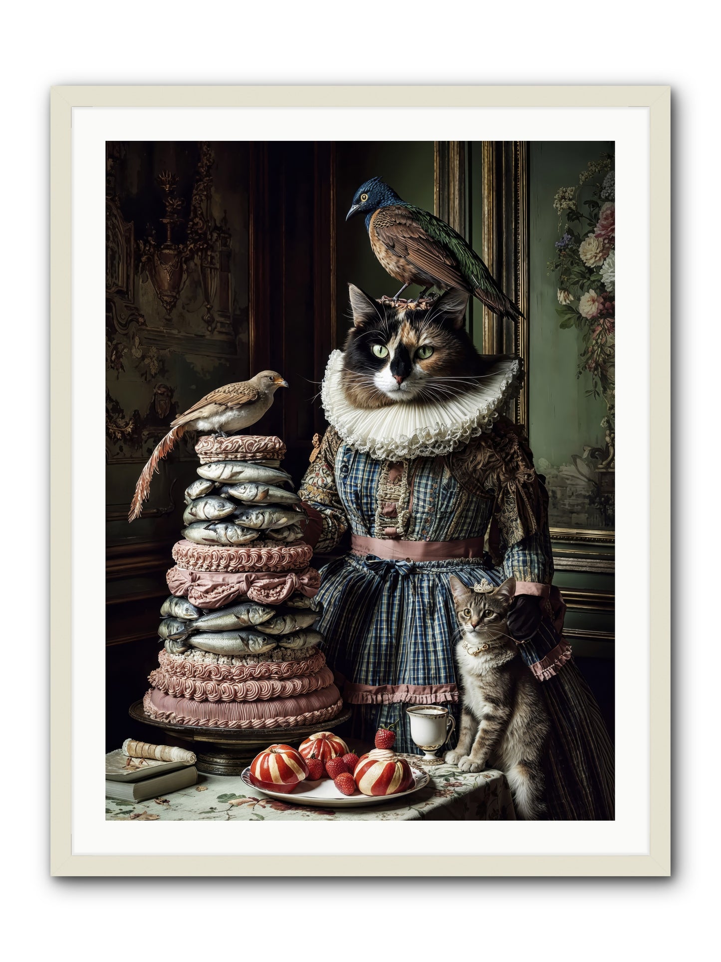 Sardine & Silk Patisserie-REZ -- Framed Print - White 30x40