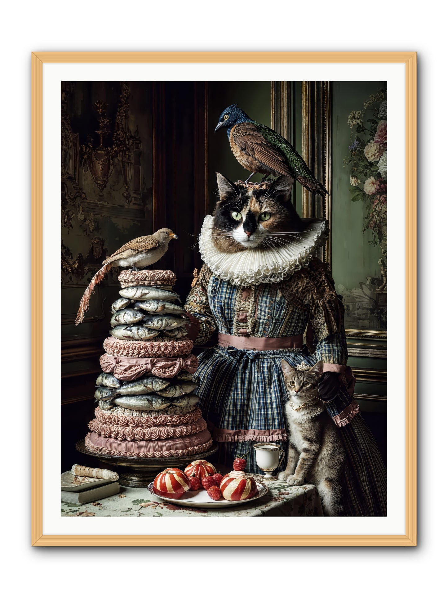 Sardine & Silk Patisserie-REZ -- Framed Print - Natural 36x48