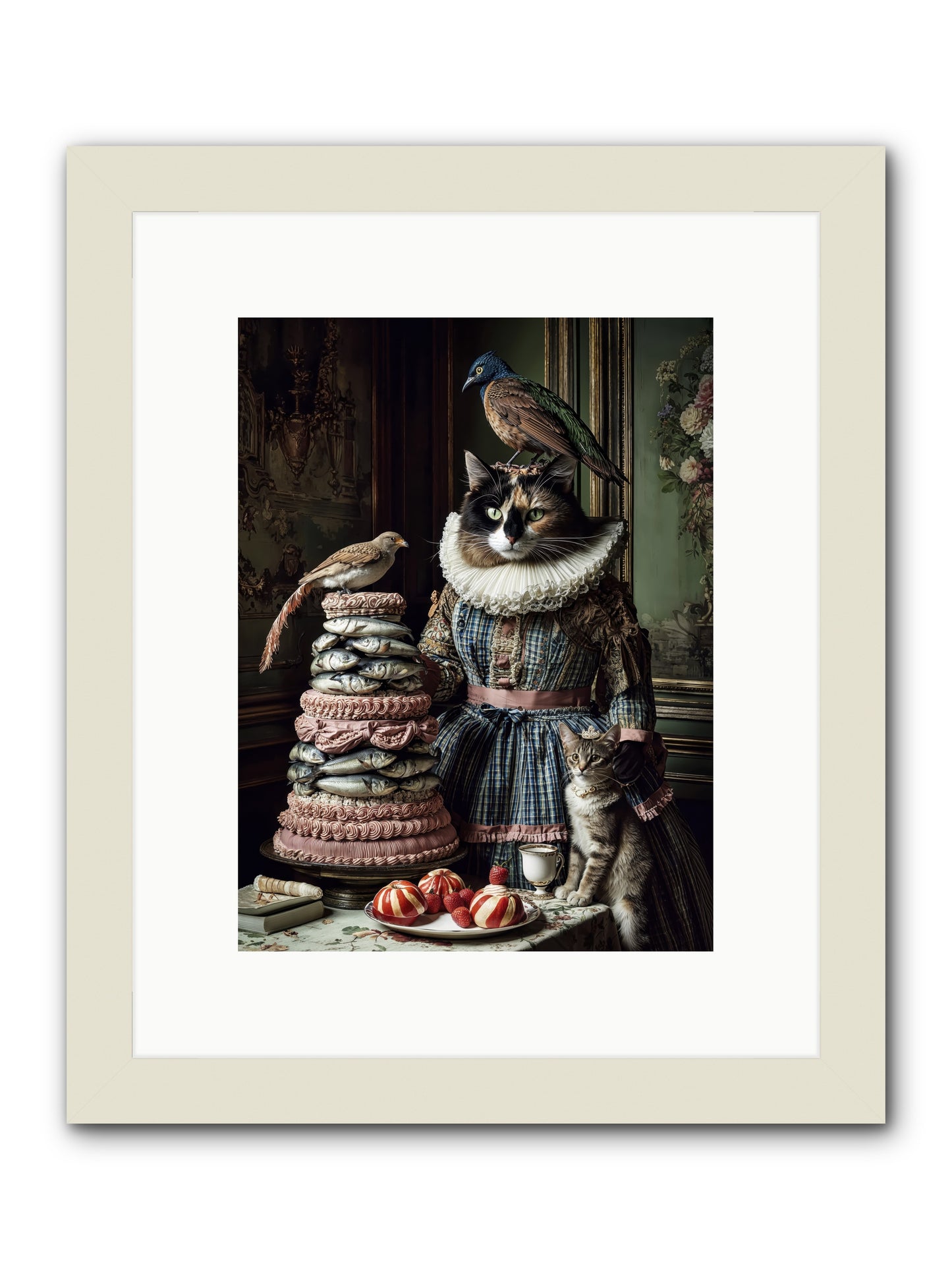 Sardine & Silk Patisserie-REZ -- Framed Print - White 9x12
