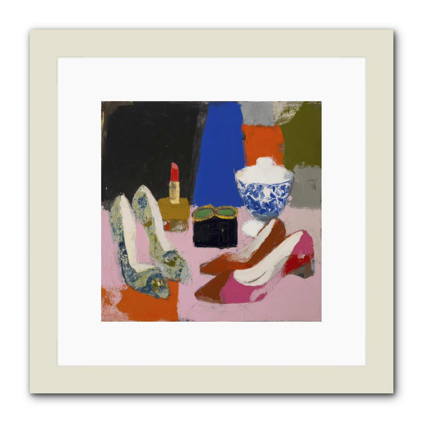 Saturday Night Essentials -- Framed Print - White 10x10