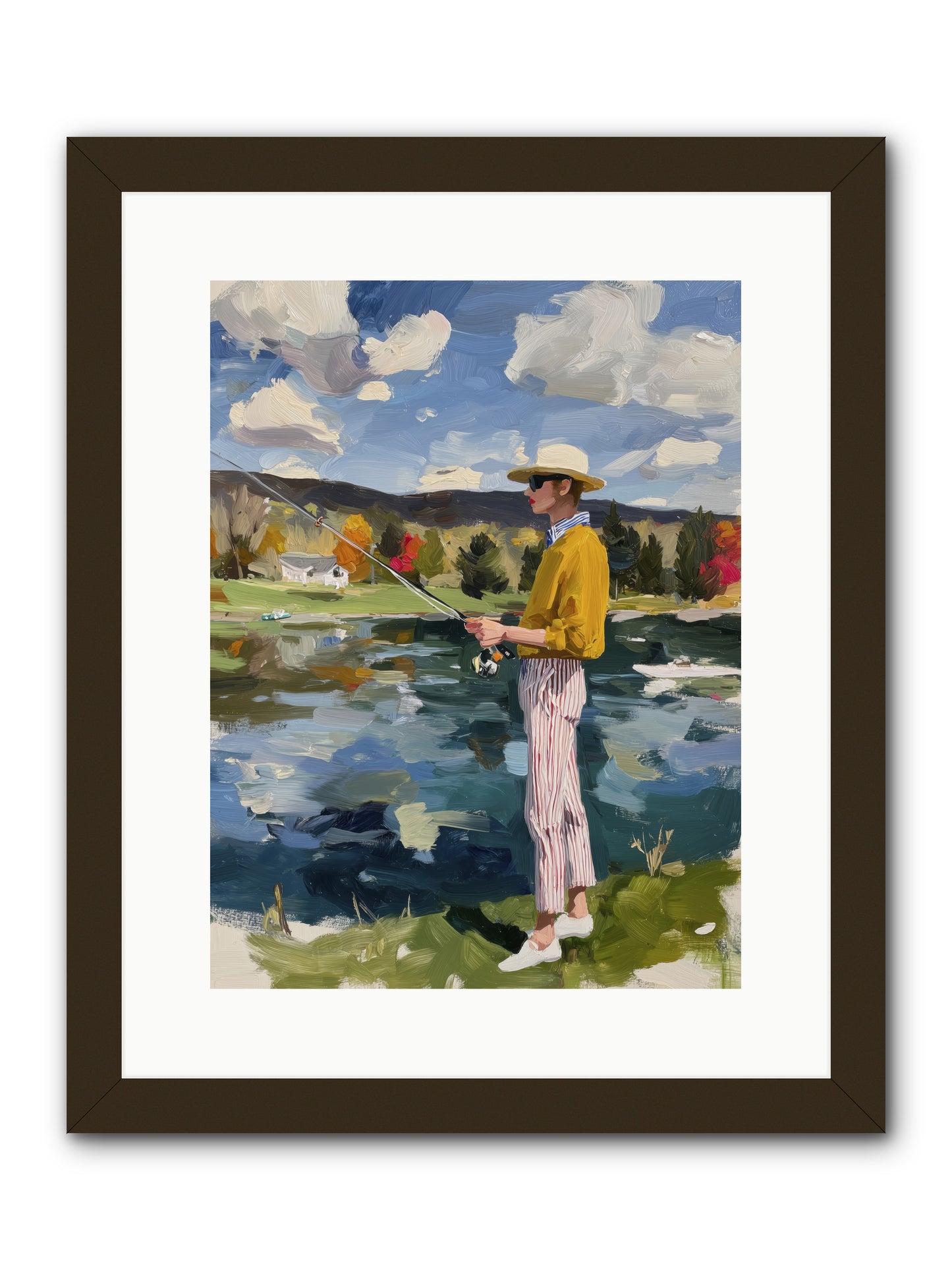 Saturday Serenity.png  -- Framed Print - Black 12x16