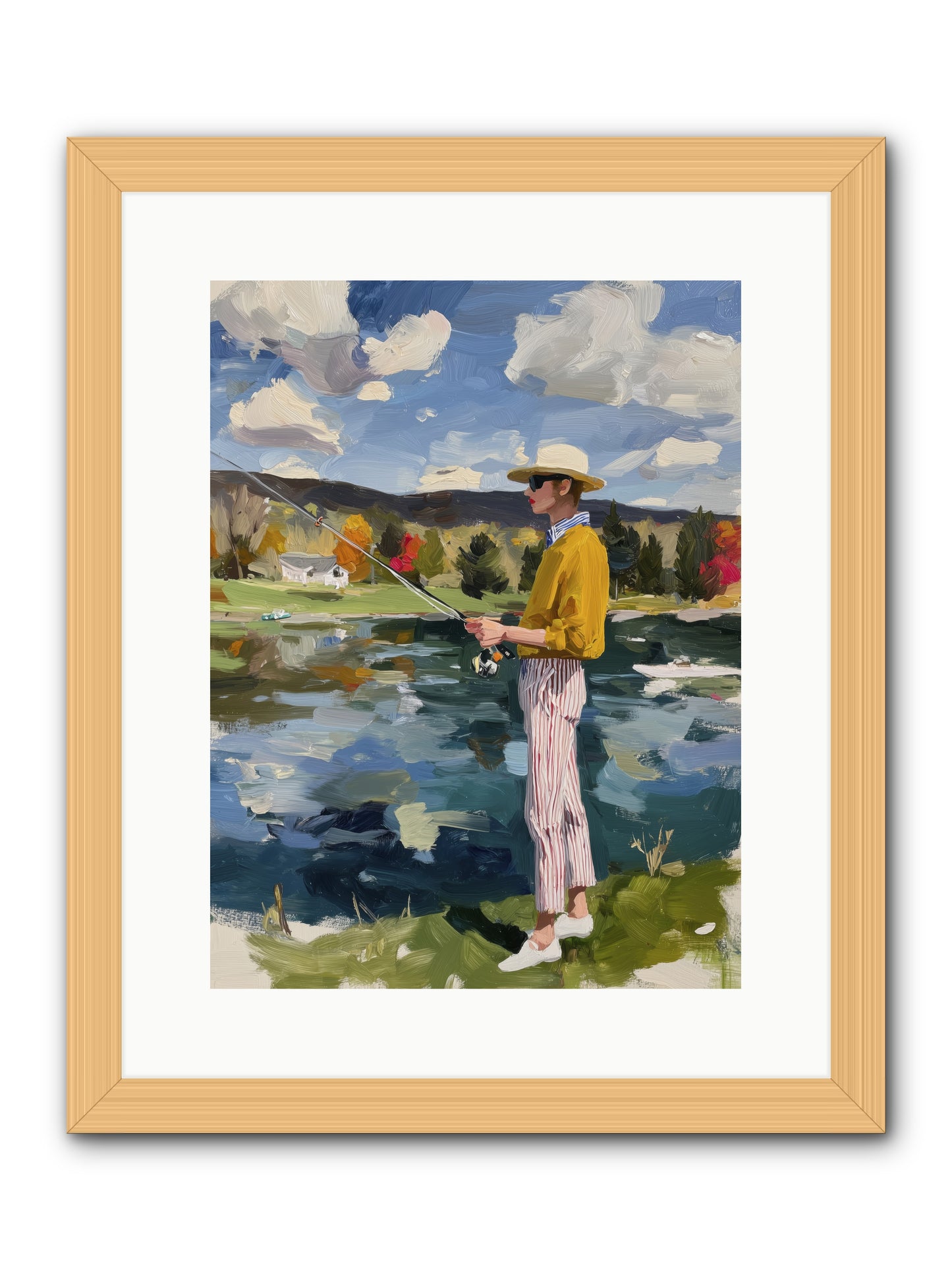Saturday Serenity.png  -- Framed Print - Natural 12x16