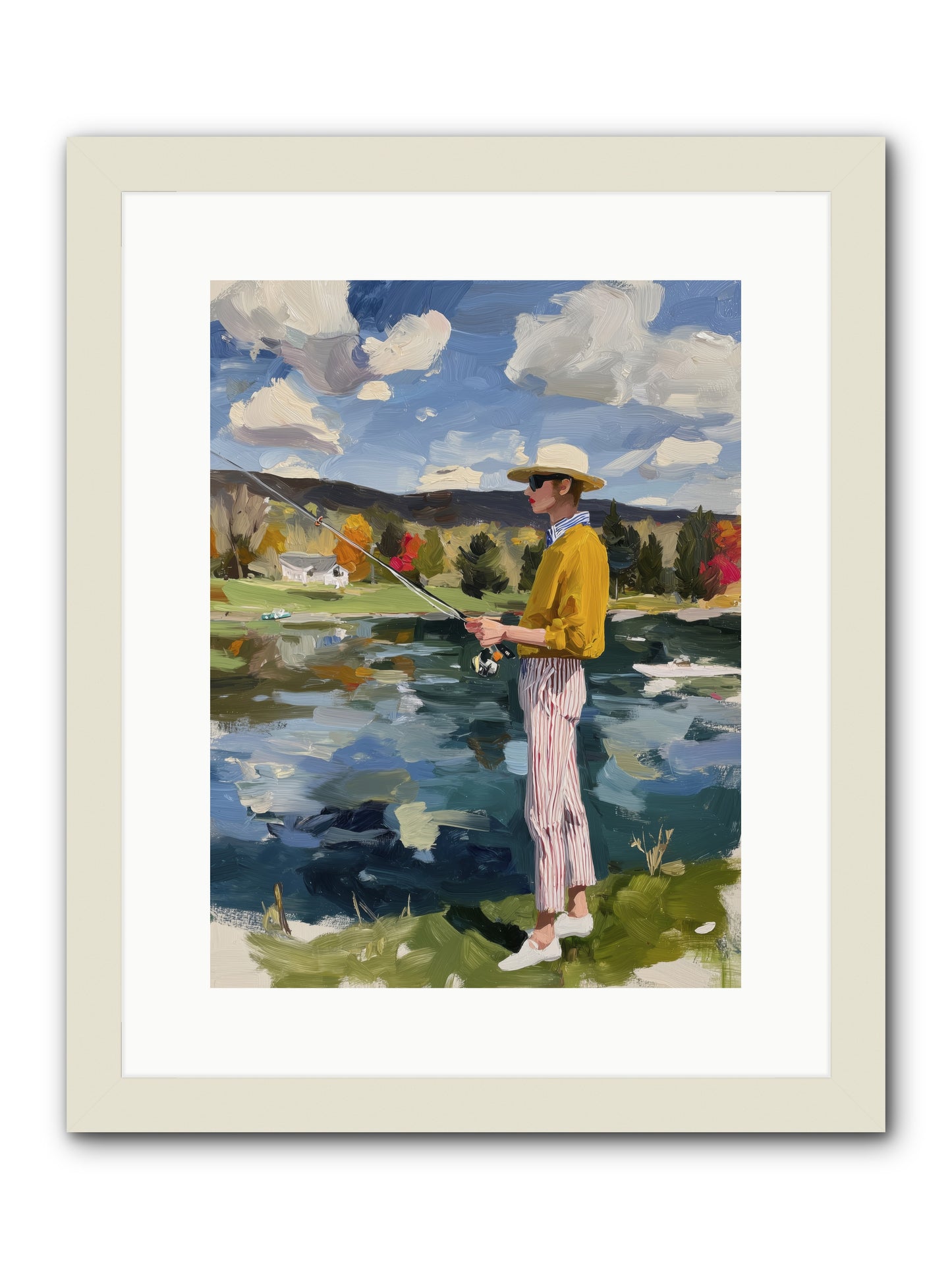 Saturday Serenity.png  -- Framed Print - White 12x16