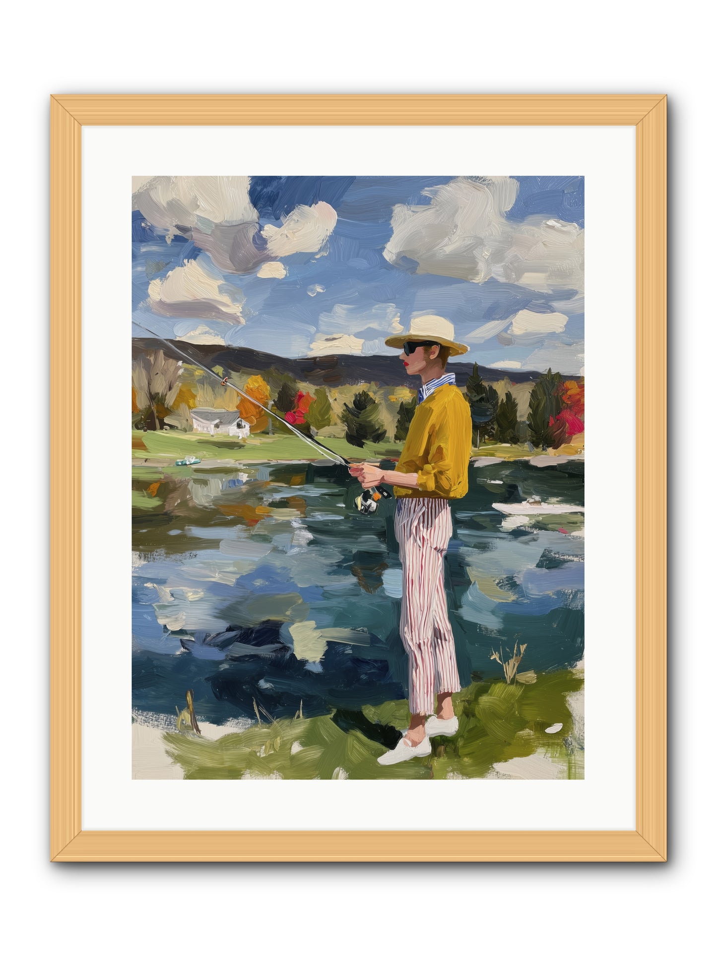 Saturday Serenity.png  -- Framed Print - Natural 18x24