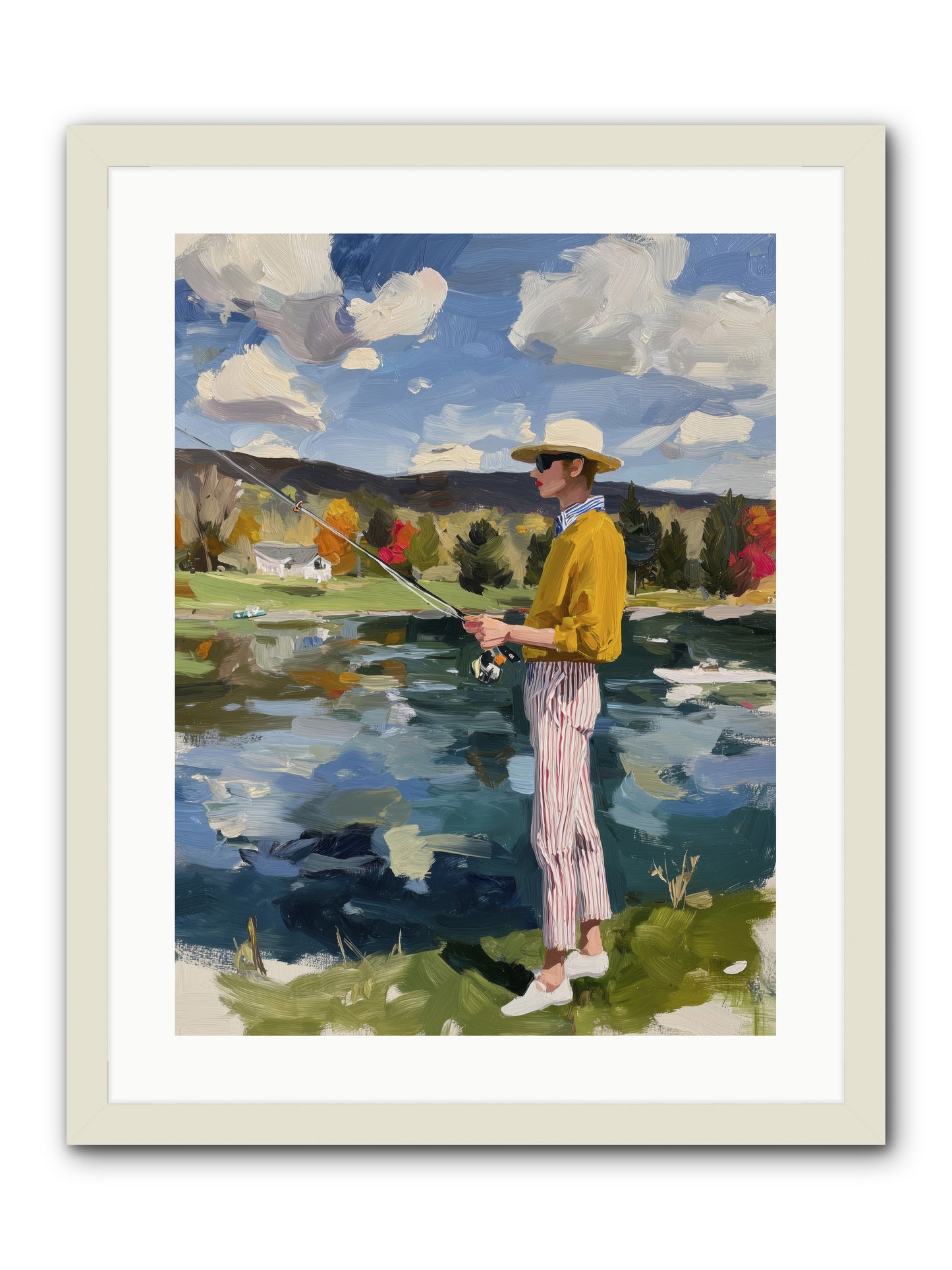 Saturday Serenity.png  -- Framed Print - White 18x24