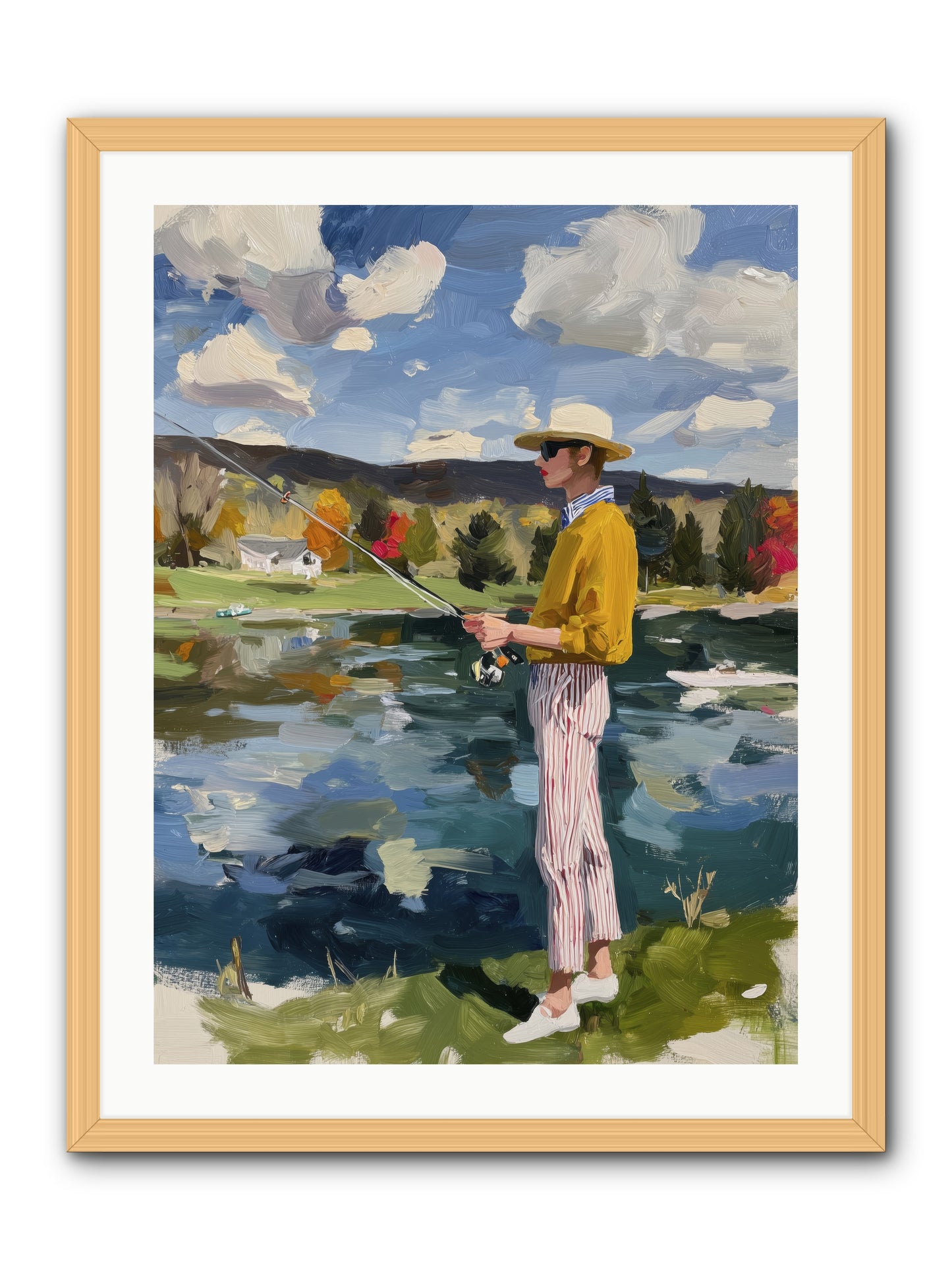 Saturday Serenity.png  -- Framed Print - Natural 24x32