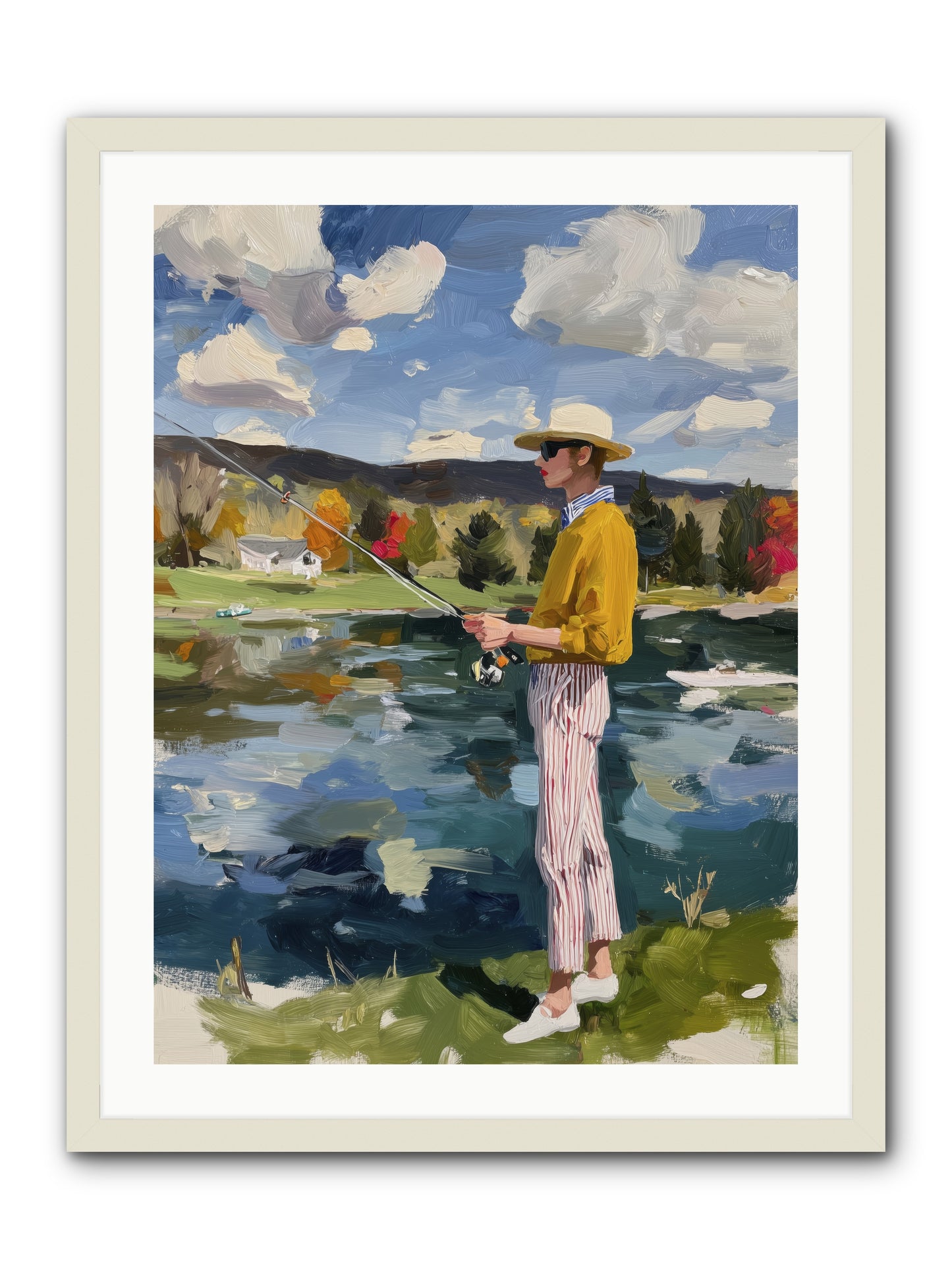 Saturday Serenity.png  -- Framed Print - White 24x32