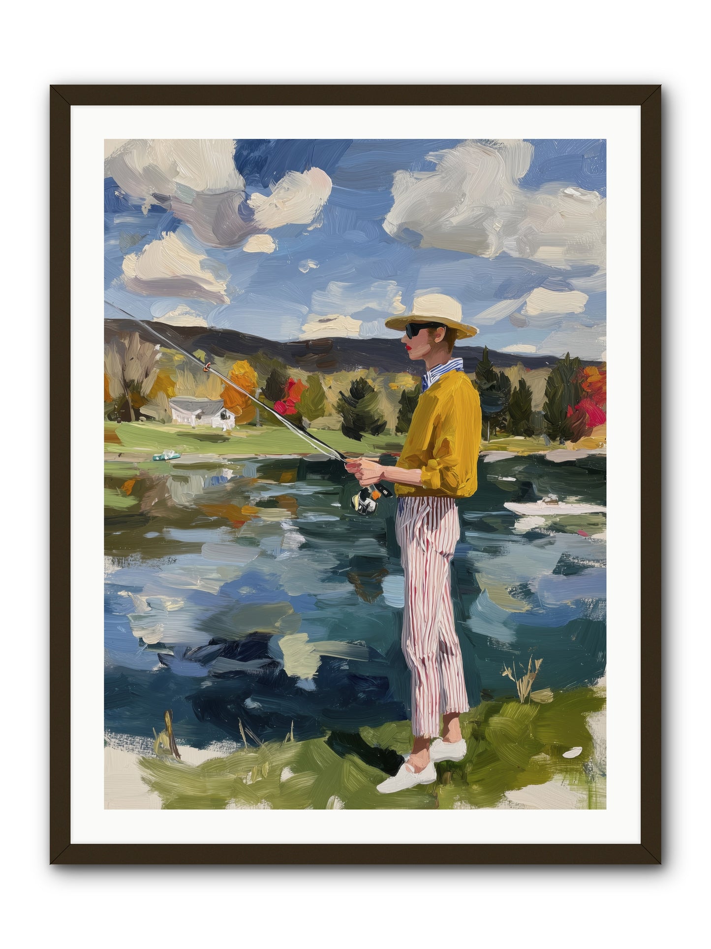 Saturday Serenity.png  -- Framed Print - Black 30x40