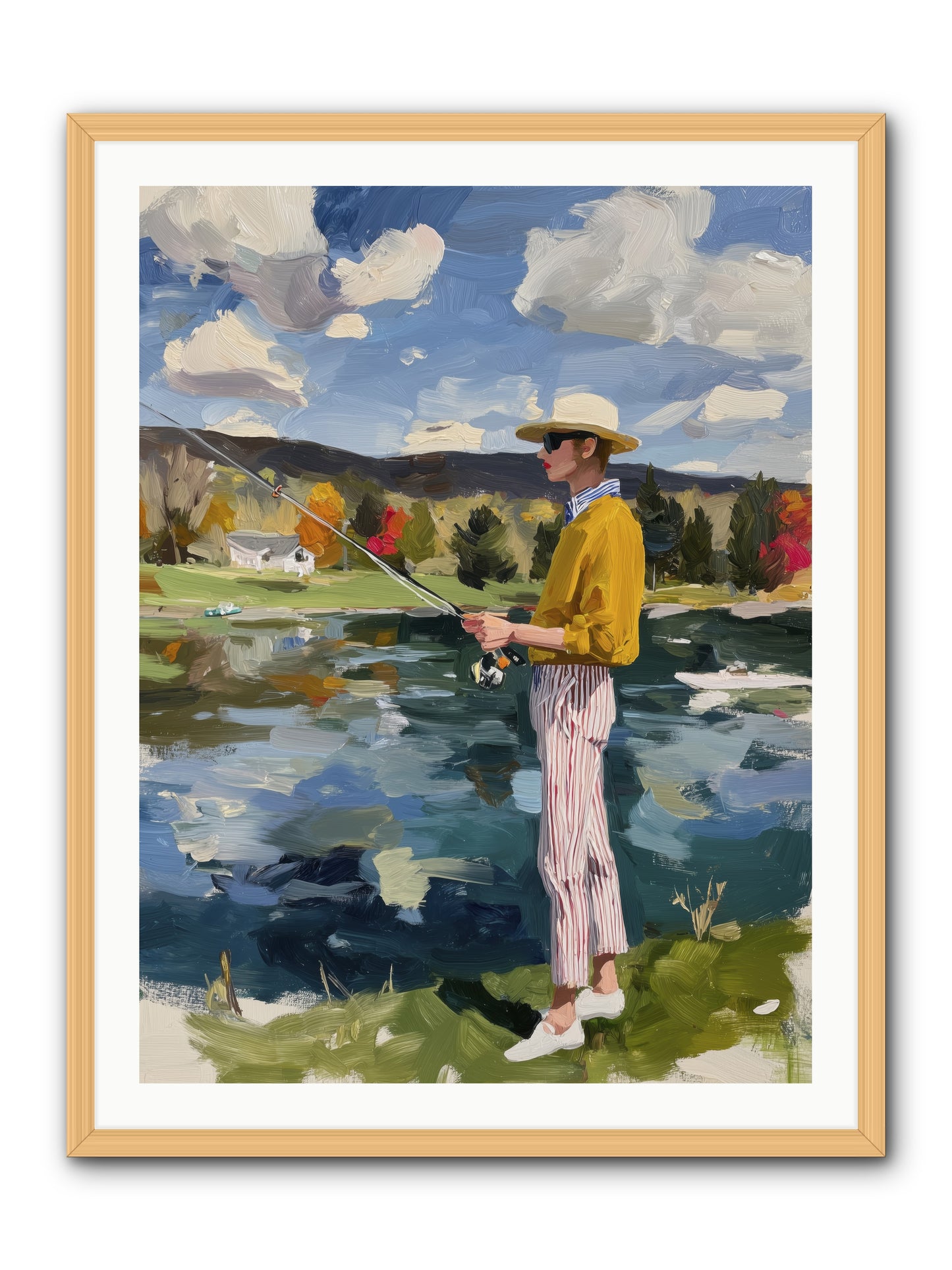 Saturday Serenity.png  -- Framed Print - Natural 30x40