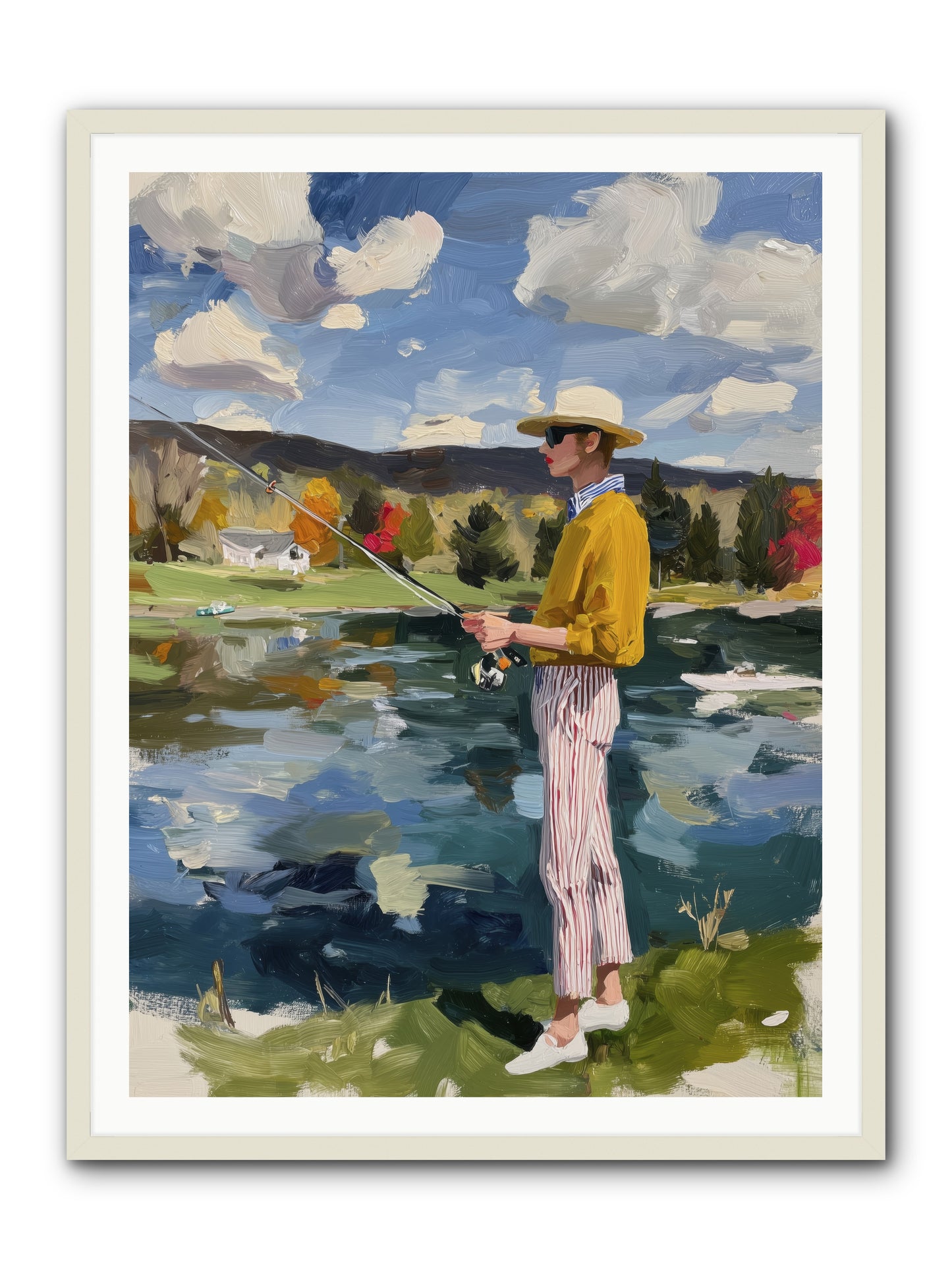Saturday Serenity.png  -- Framed Print - White 36x48