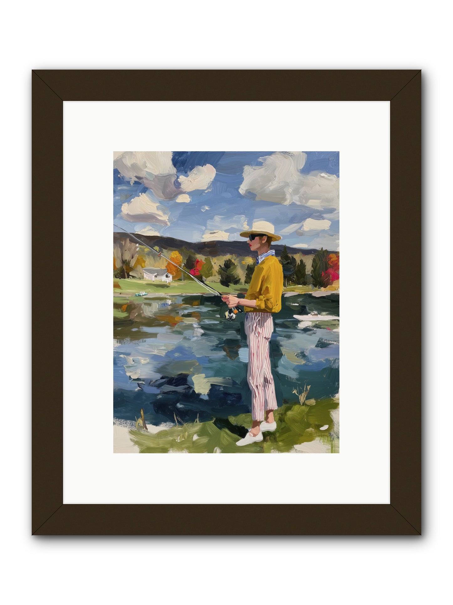 Saturday Serenity.png  -- Framed Print - Black 9x12