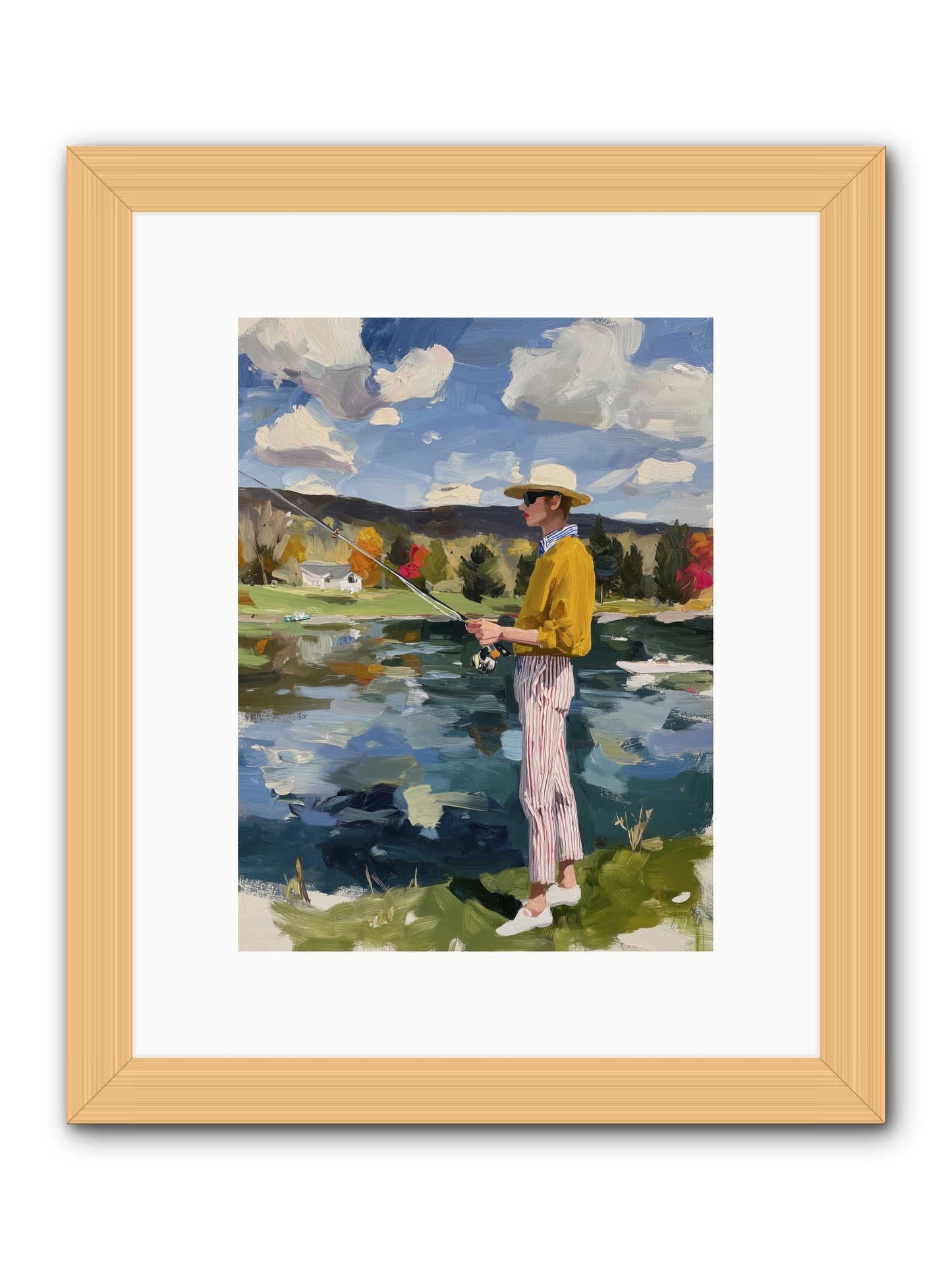 Saturday Serenity.png  -- Framed Print - Natural 9x12