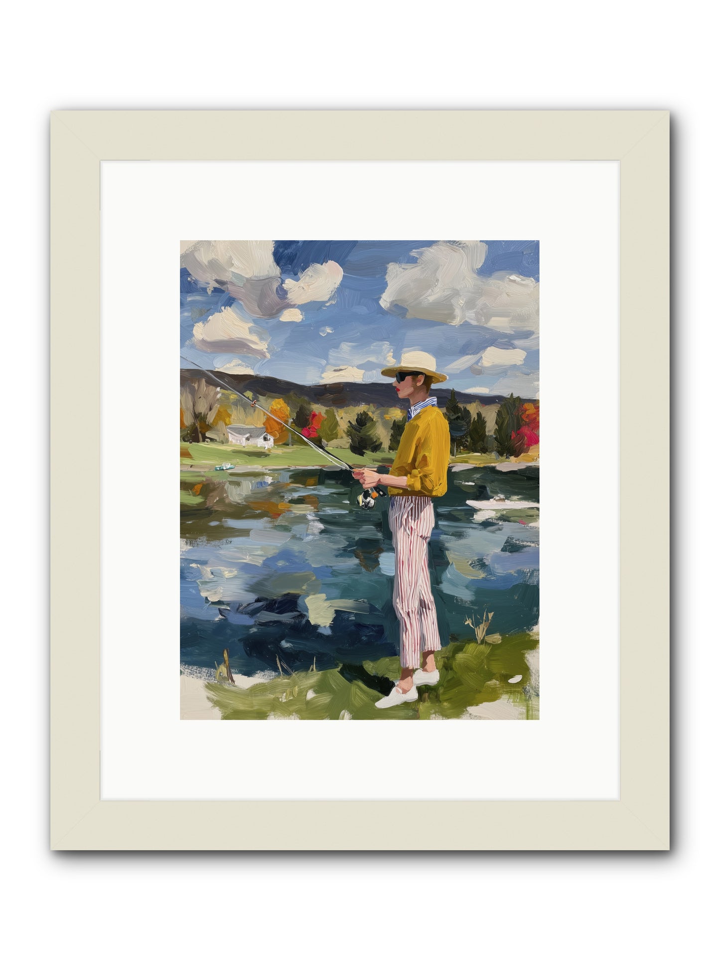 Saturday Serenity.png  -- Framed Print - White 9x12