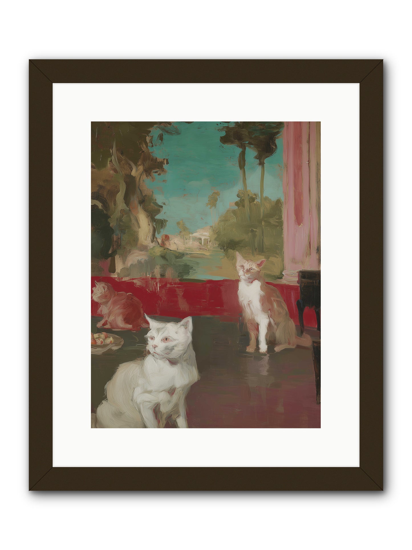 Saturday's Velvet Visitors -- Framed Print - Black 12x16