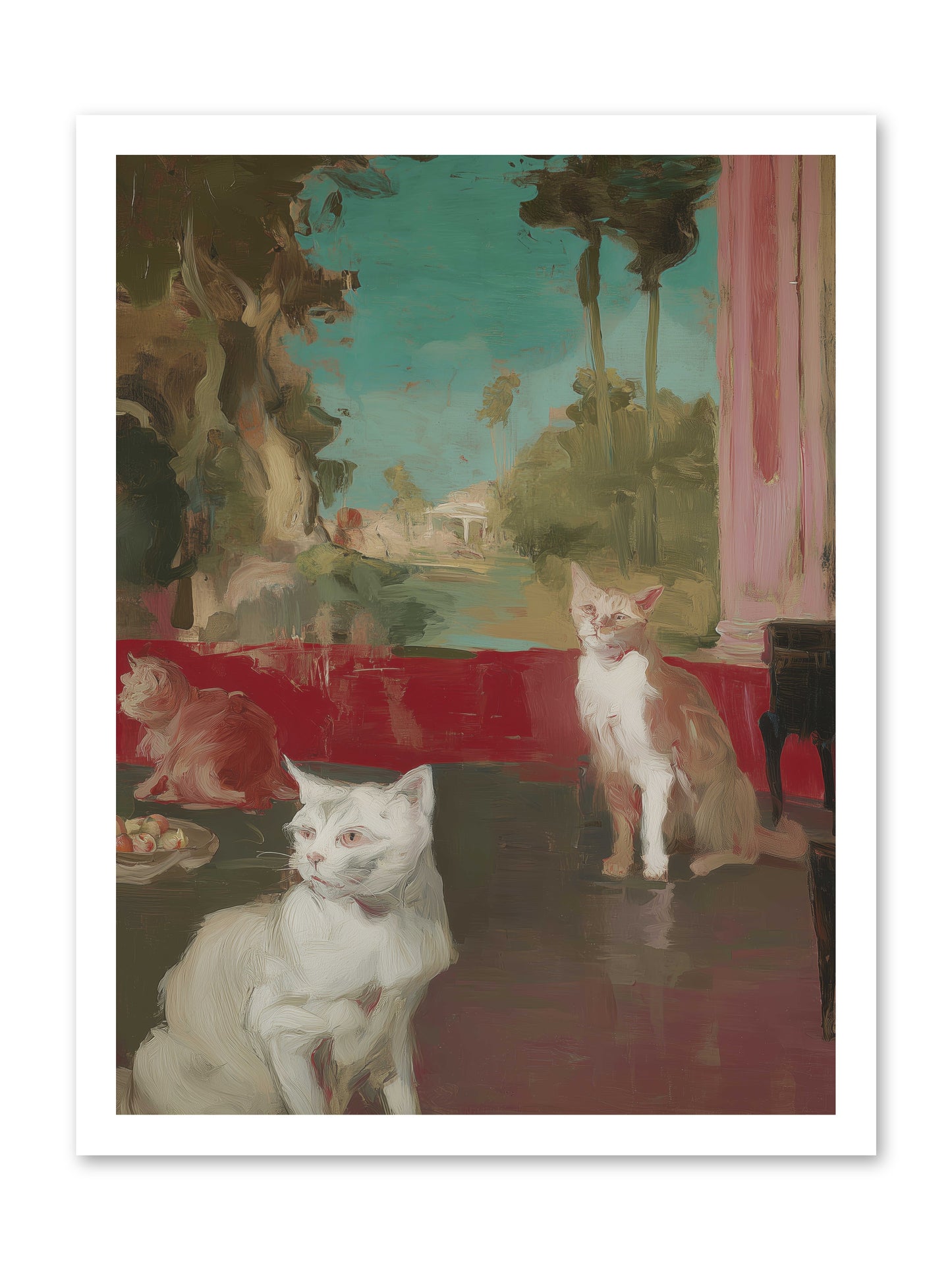 Saturday's Velvet Visitors -- Paper Print 18x24