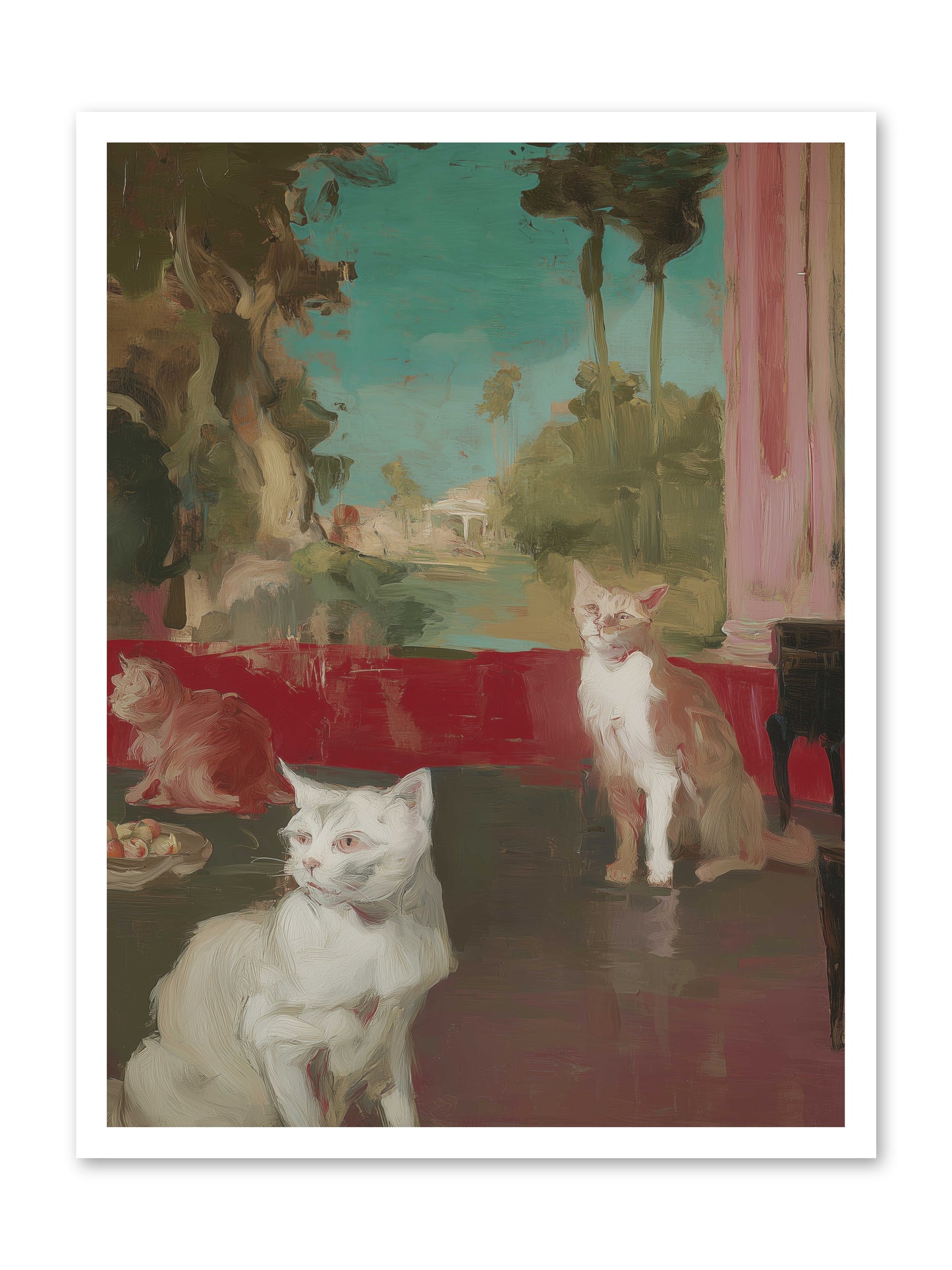 Saturday's Velvet Visitors -- Paper Print 24x32