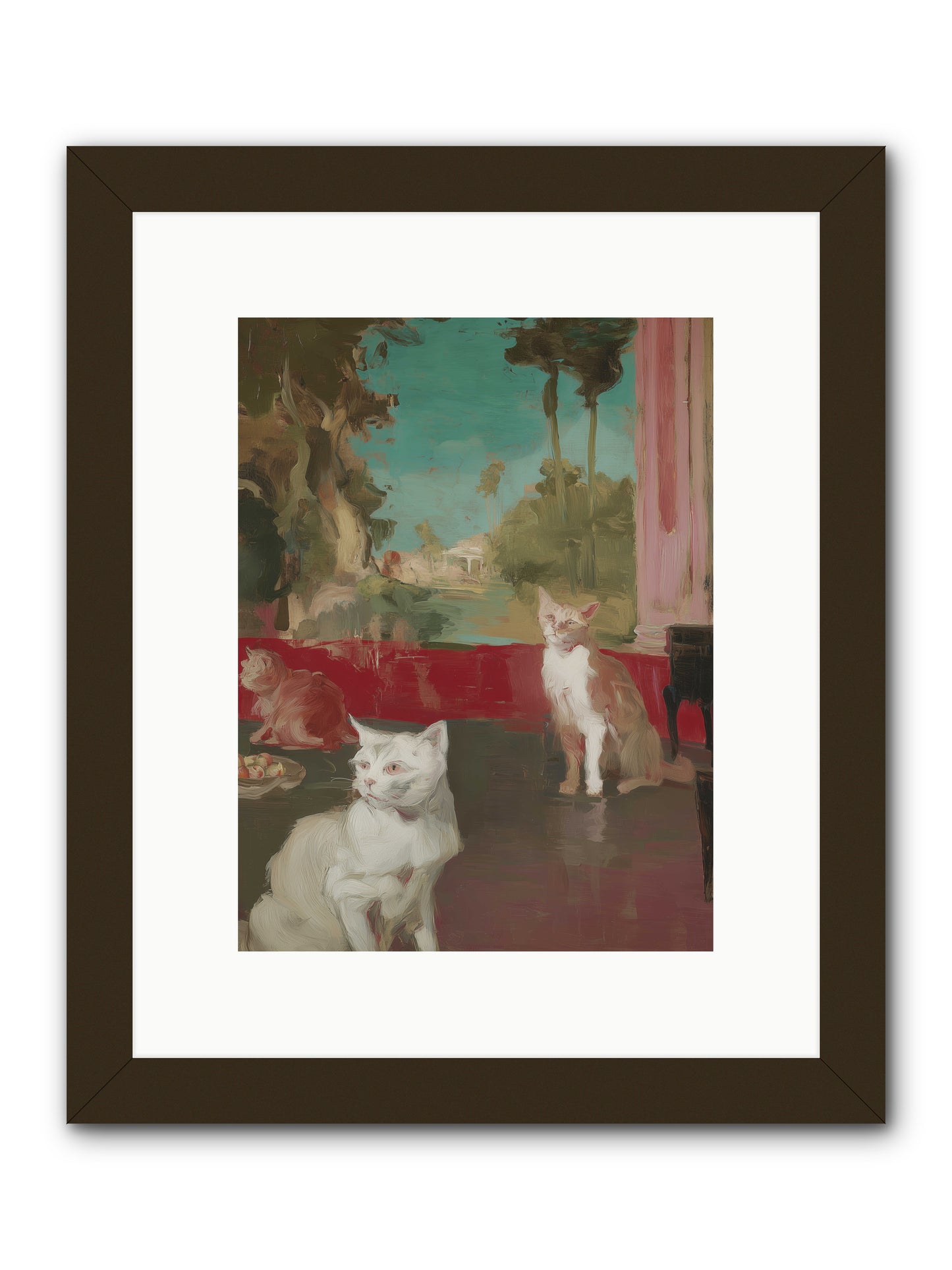 Saturday's Velvet Visitors -- Framed Print - Black 9x12
