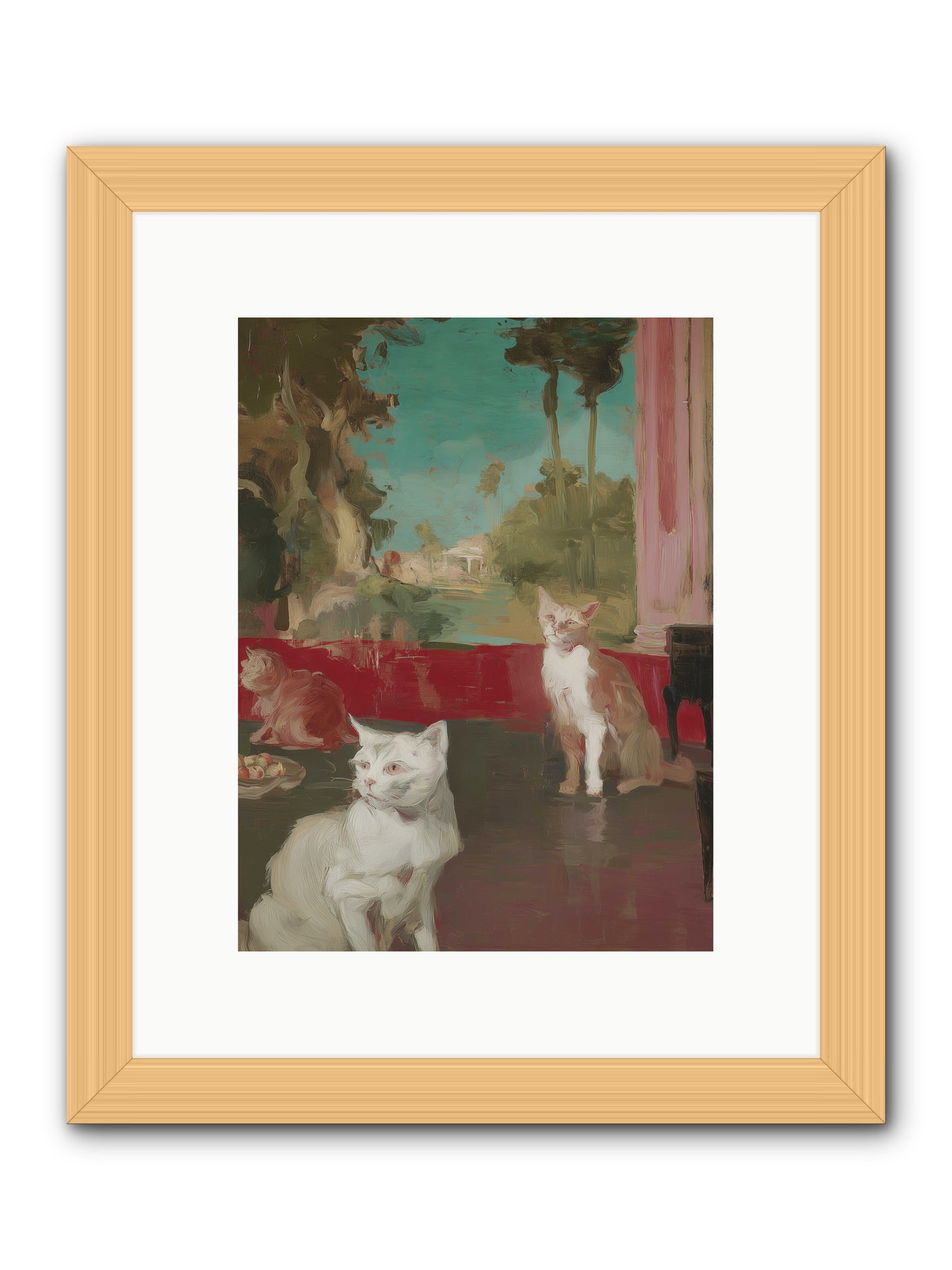 Saturday's Velvet Visitors -- Framed Print - Natural 9x12