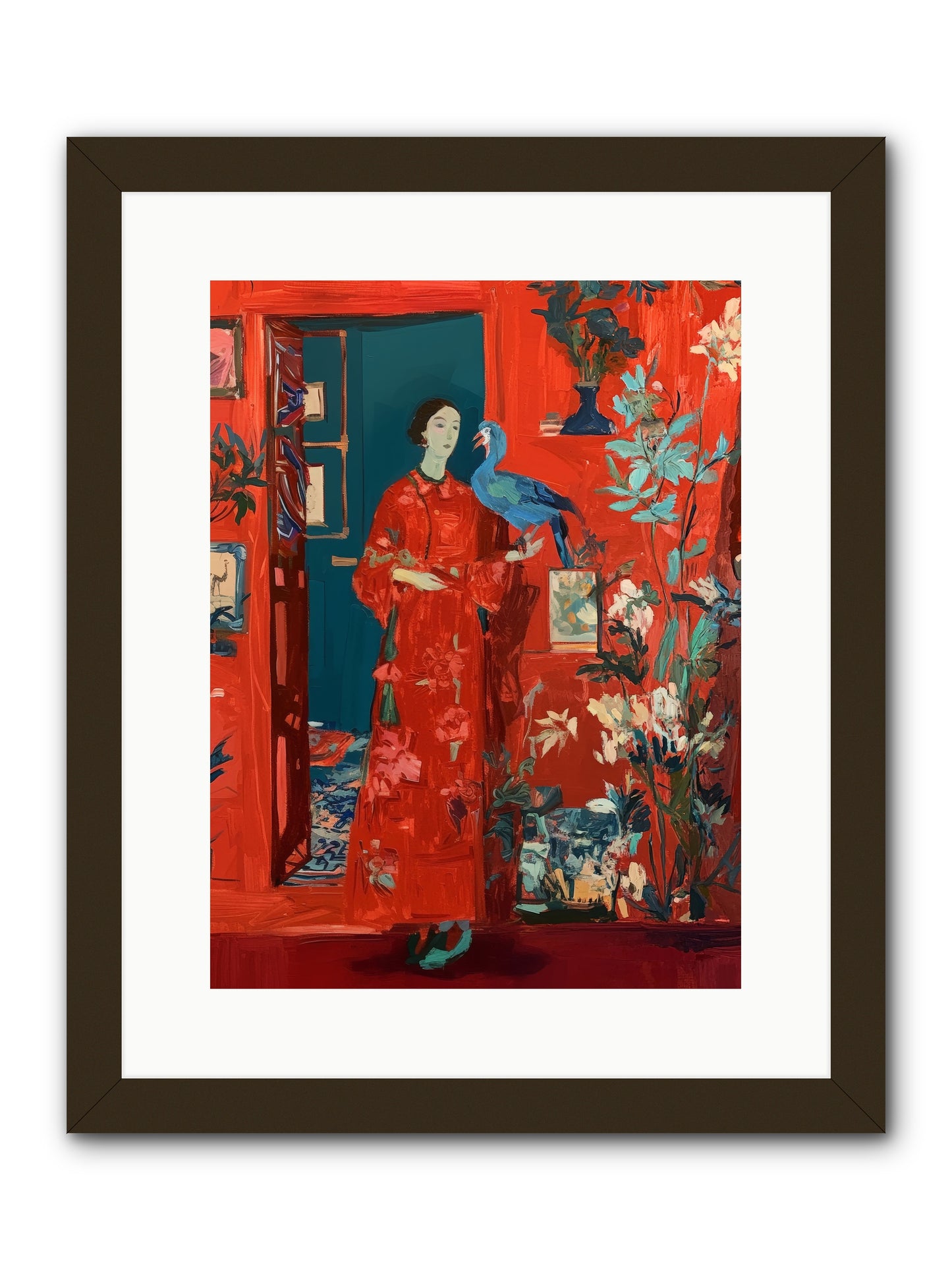 Scarlet Season -- Framed Print - Black 12x16