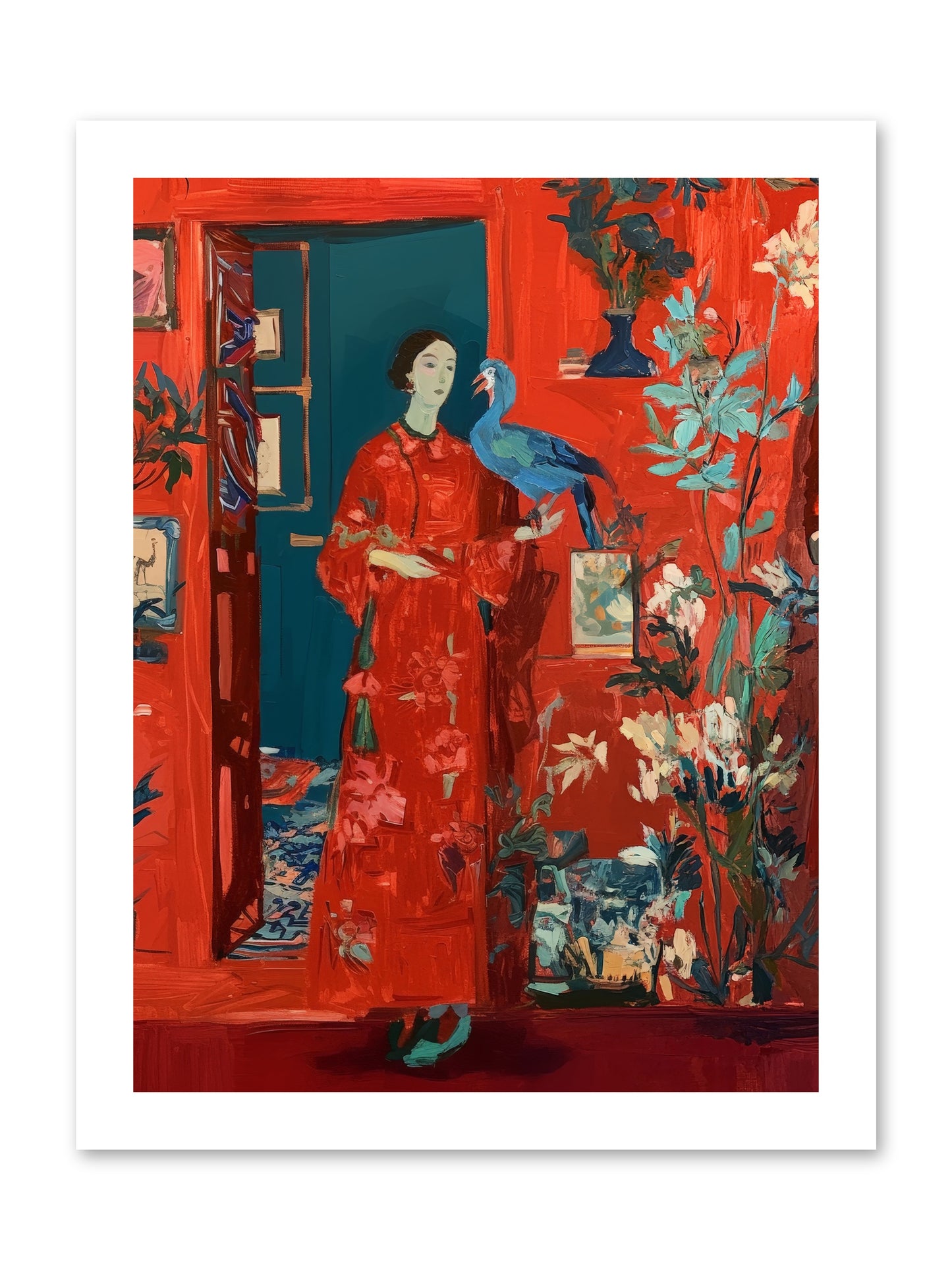 Scarlet Season -- Loose Canvas Print 12x16