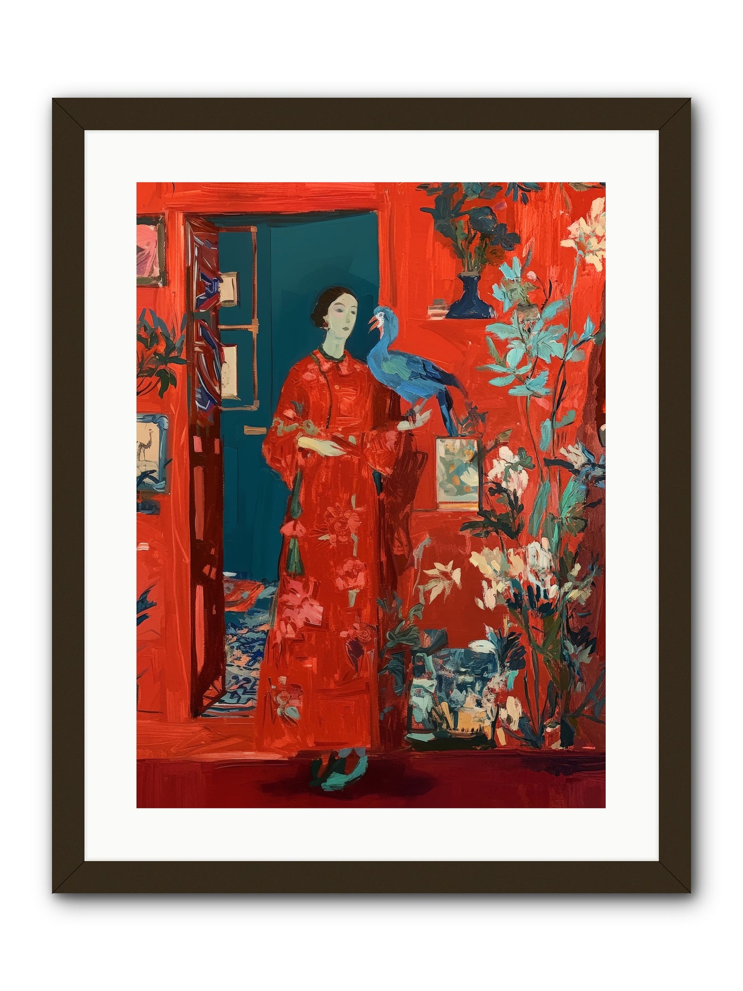 Scarlet Season -- Framed Print - Black 18x24