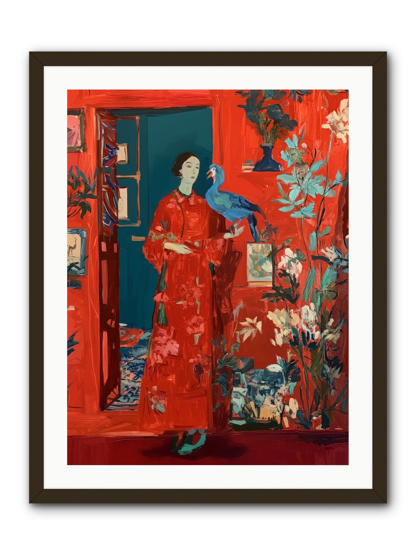 Scarlet Season -- Framed Print - Black 24x32