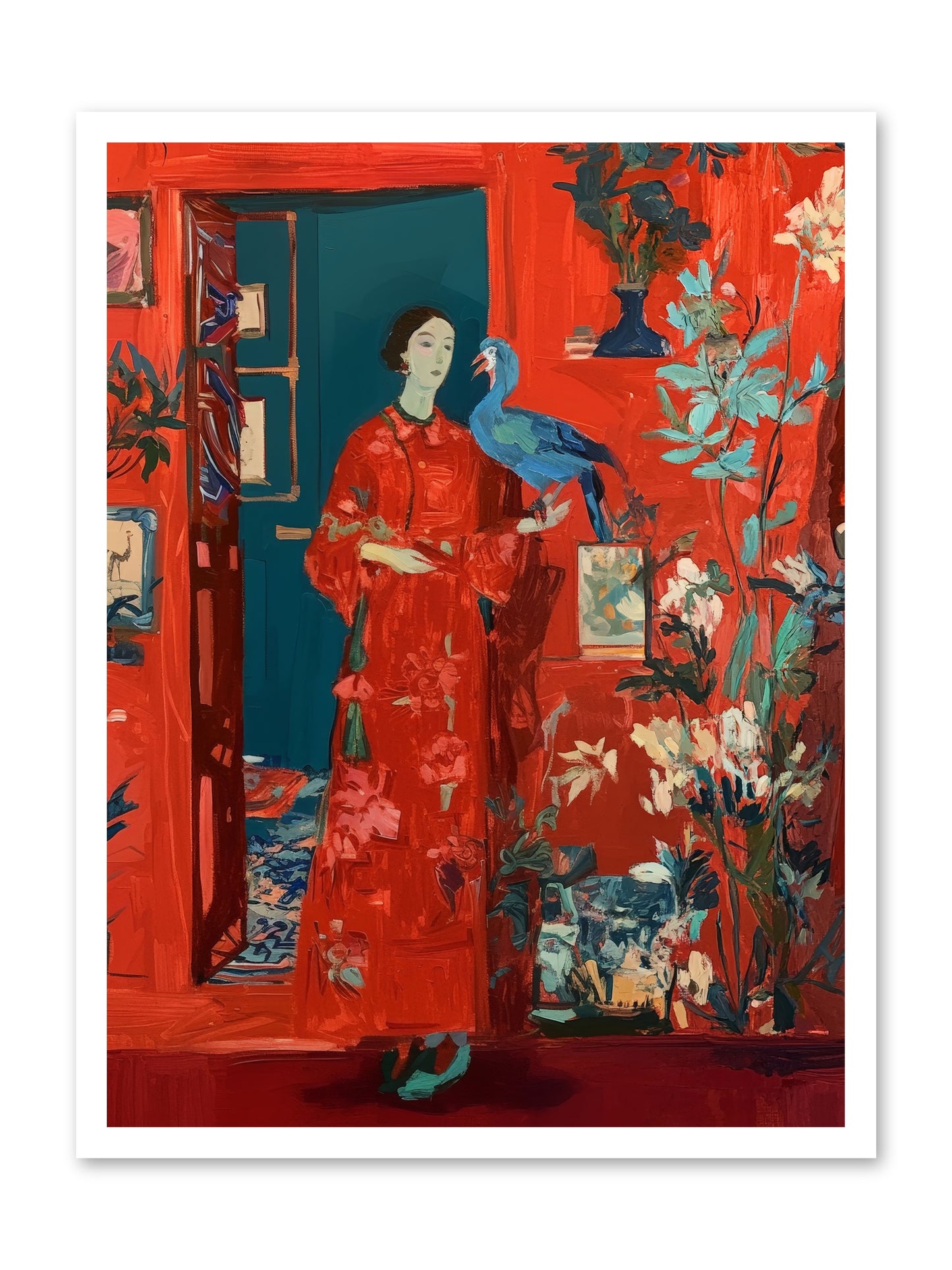 Scarlet Season -- Loose Canvas Print 24x32
