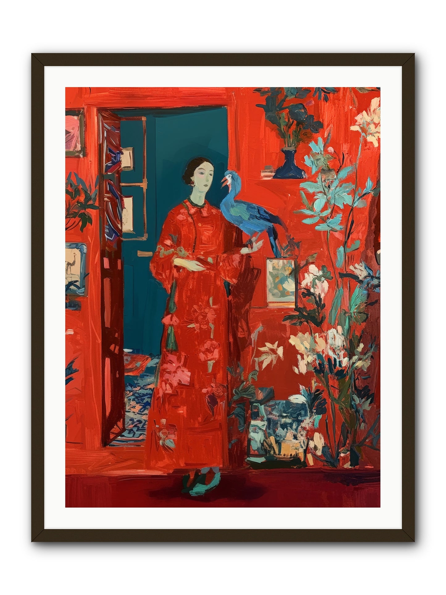 Scarlet Season -- Framed Print - Black 30x40