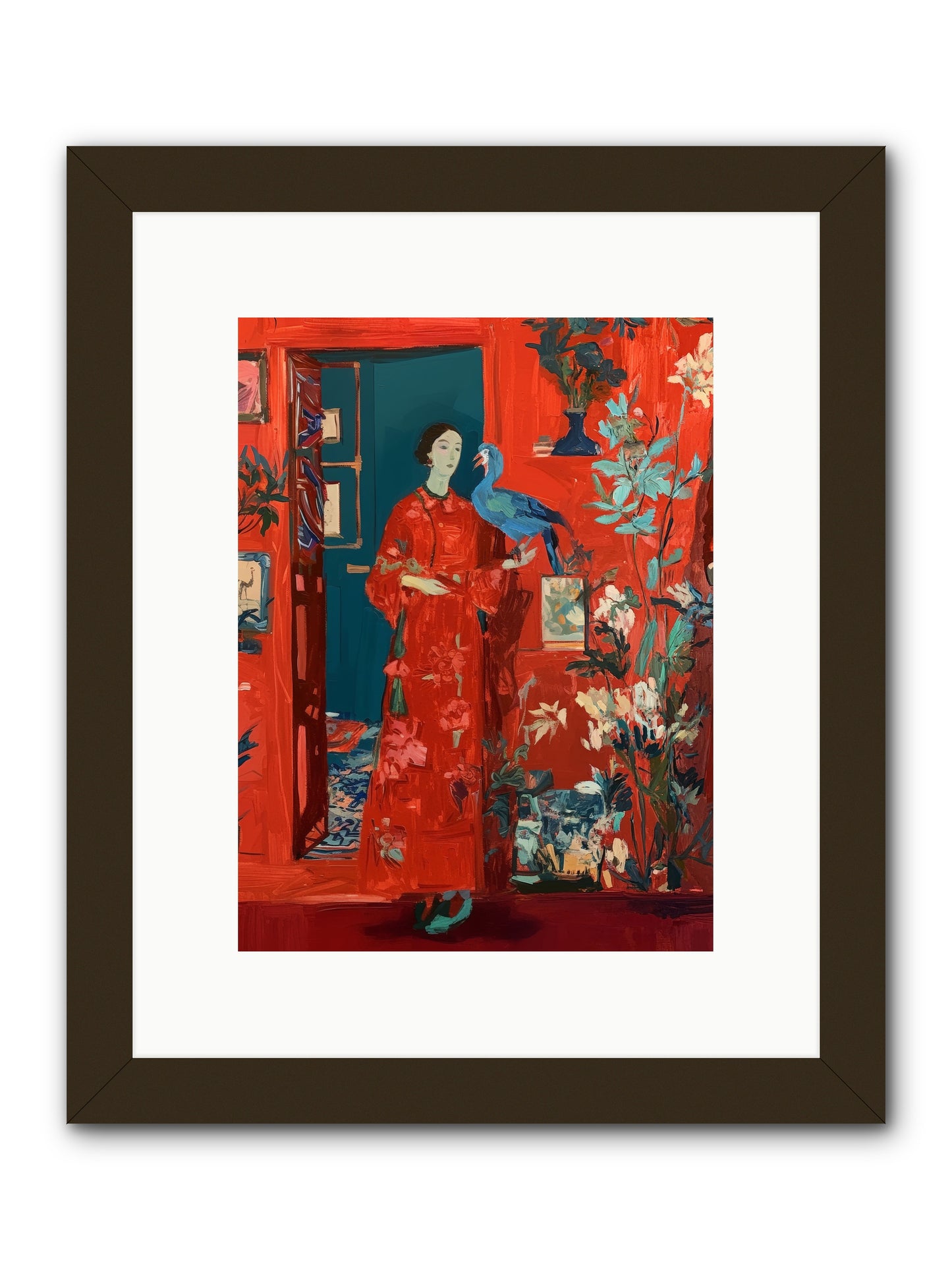 Scarlet Season -- Framed Print - Black 9x12