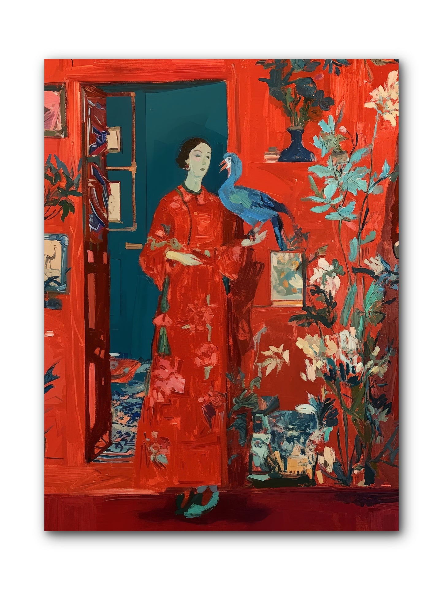 Scarlet Season -- Wrapped Canvas 9x12