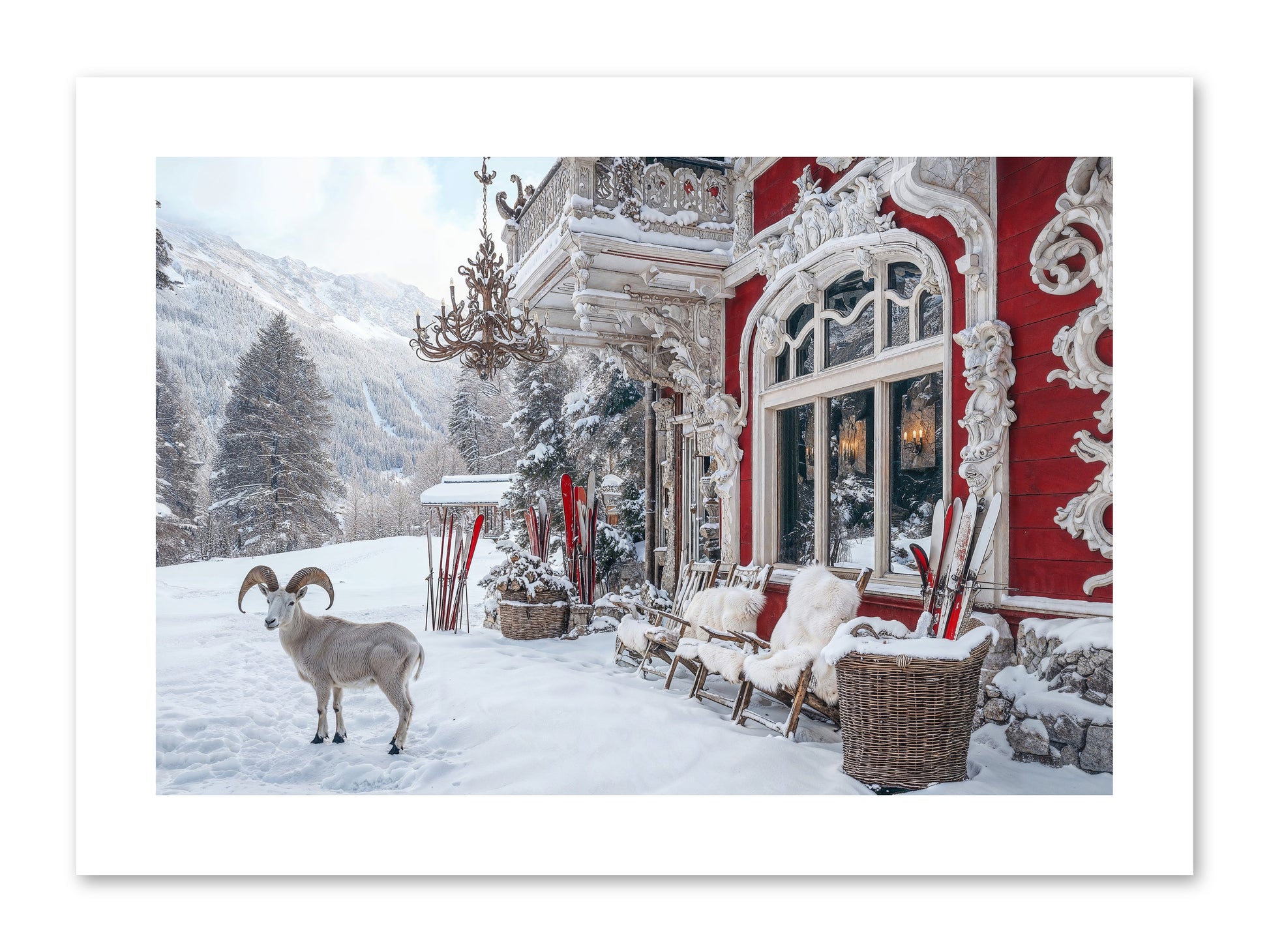 Schnitzel & Sherry Chalet No.2 -- Paper Print 12x8