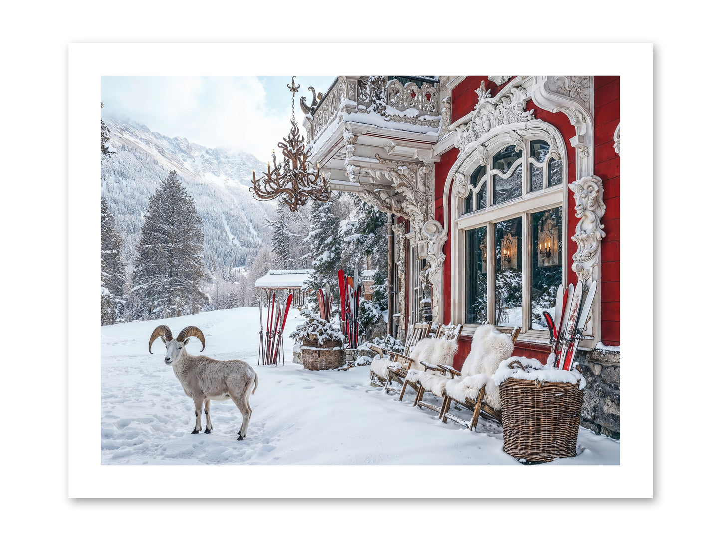 Schnitzel & Sherry Chalet No.3 -- Paper Print 16x12