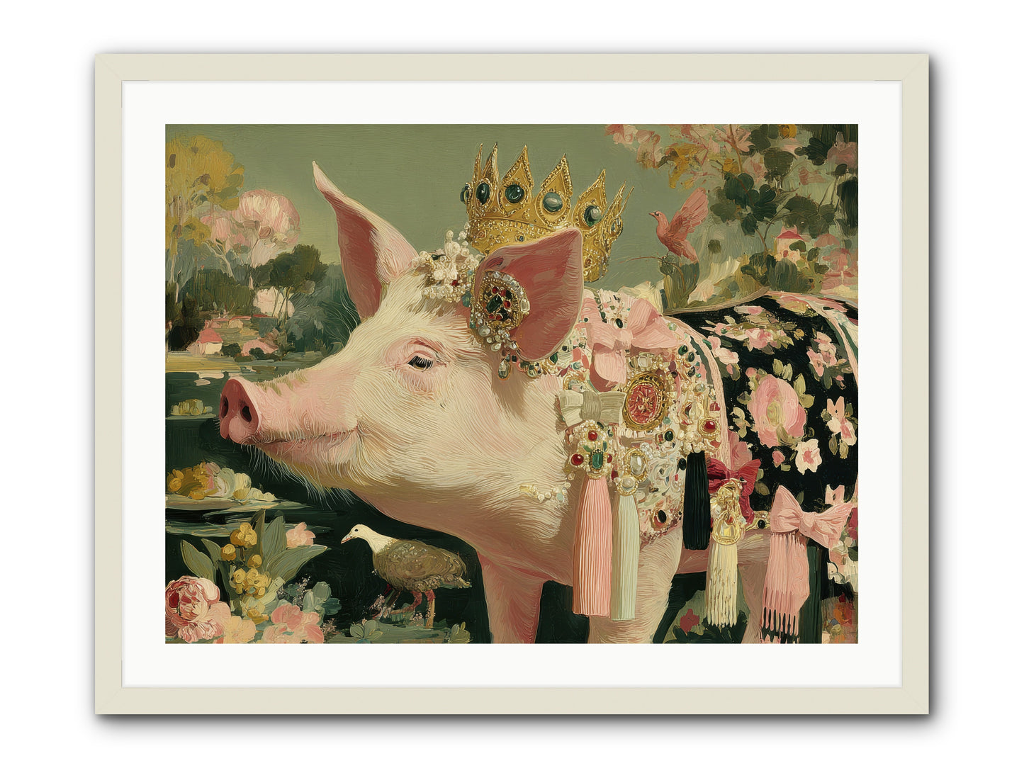 Scintillating Fancy -- Framed Print - White 32x24