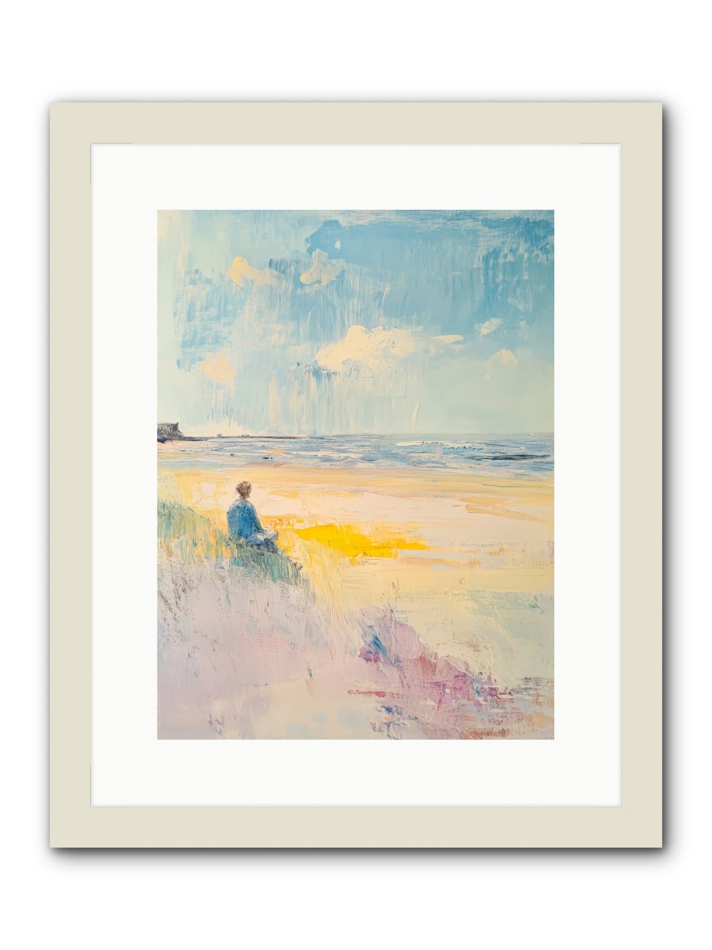 Sea And Soul -- Framed Print - White 12x16