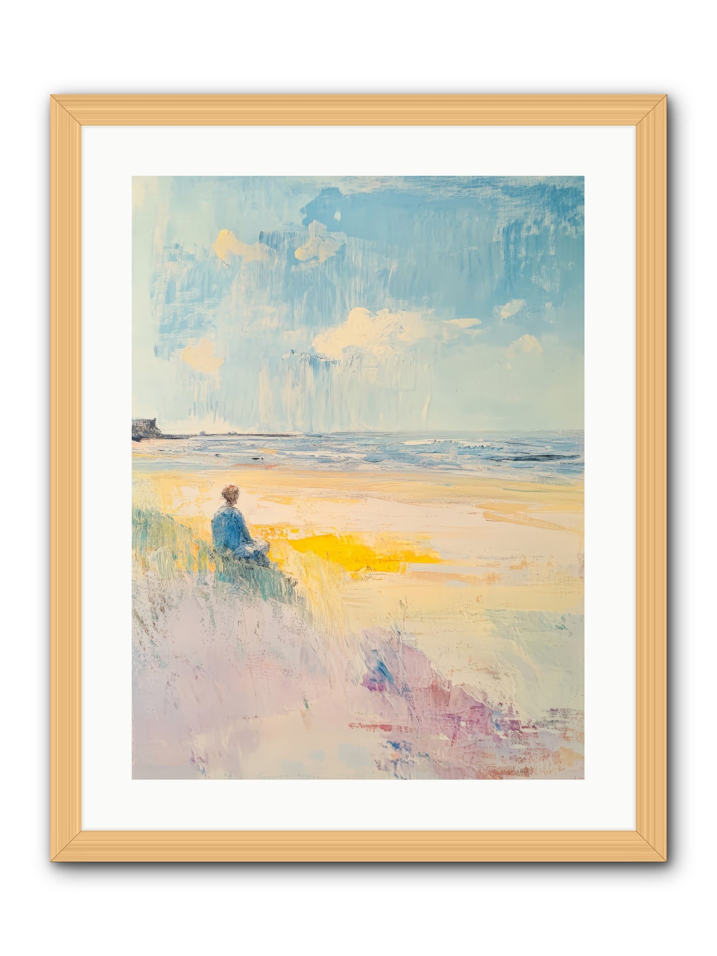 Sea And Soul -- Framed Print - Natural 18x24