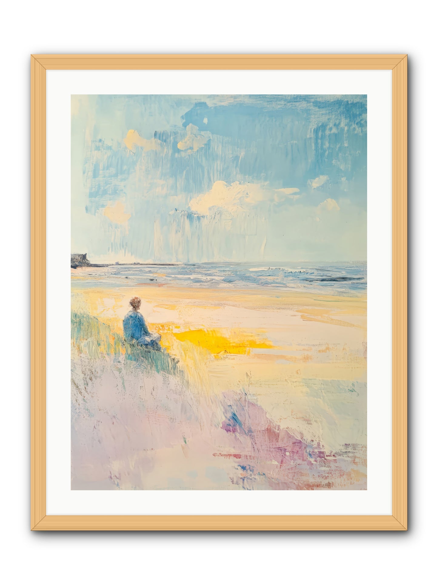 Sea And Soul -- Framed Print - Natural 24x32